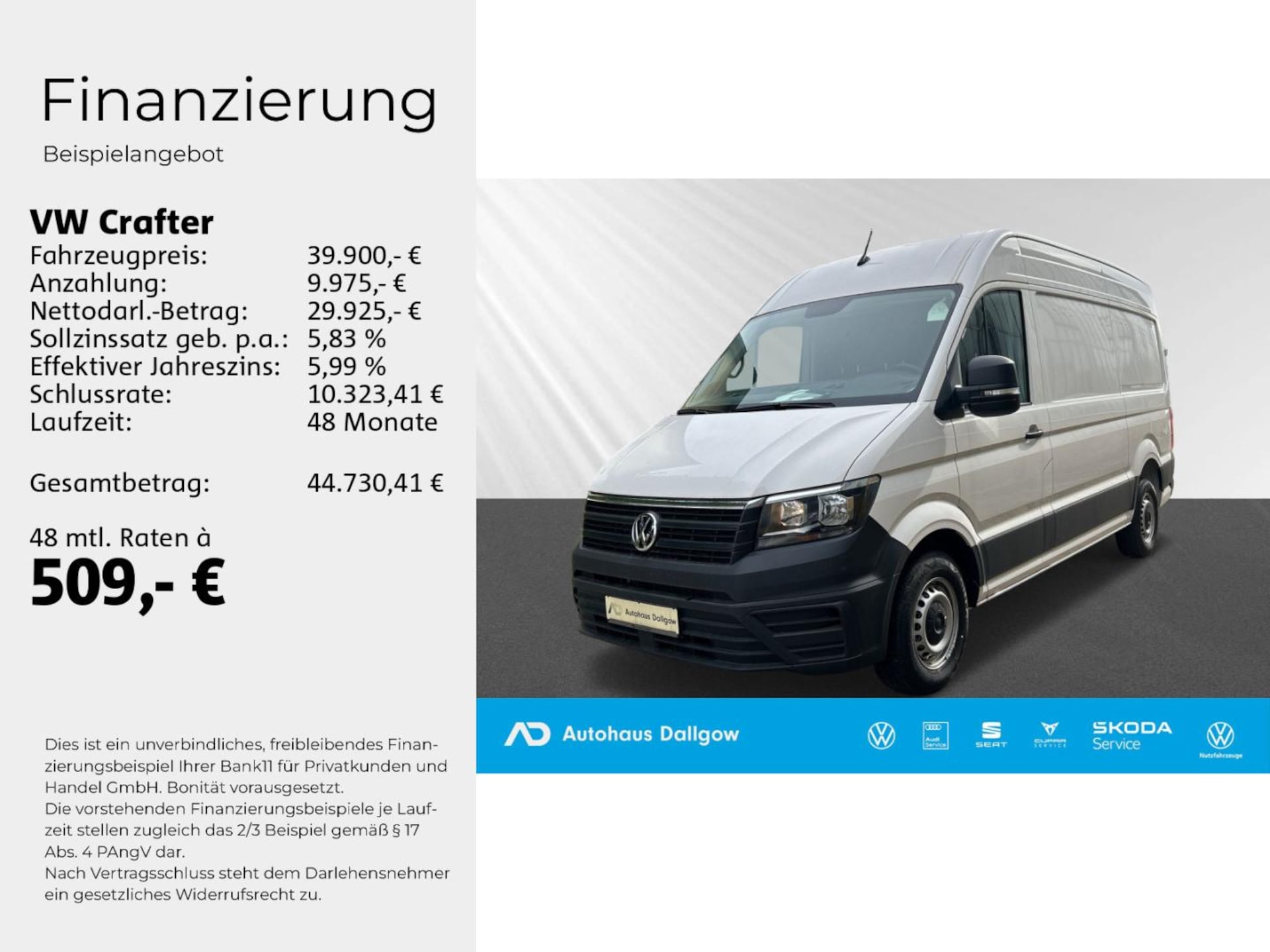 Volkswagen Crafter Kasten mittlerer Radstand