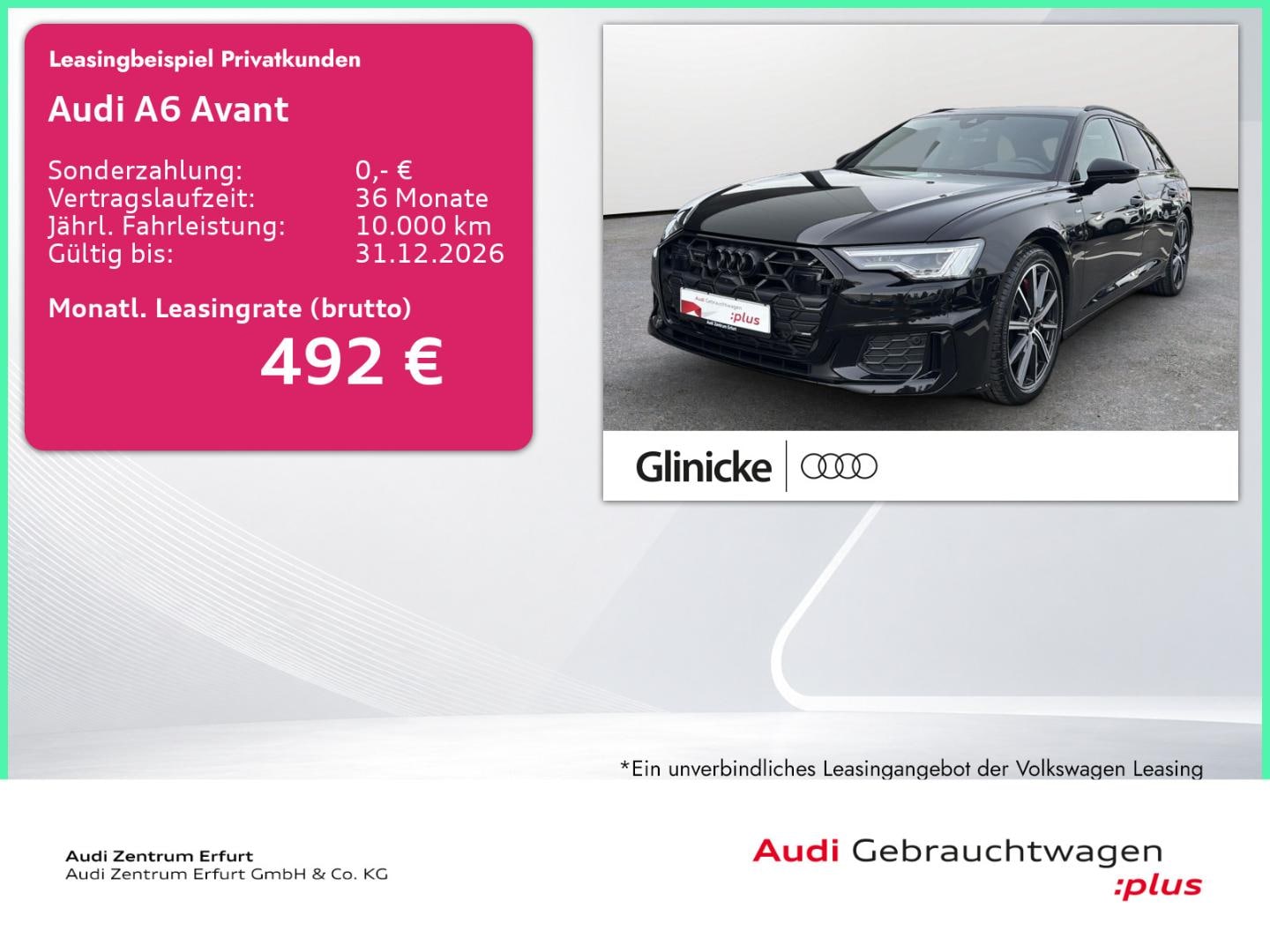 Bild über Audi A6 Avant TFSI e S line 55 TFSI e quattro S tronic - für weitere Informationen kontaktieren Sie den Audi Partner