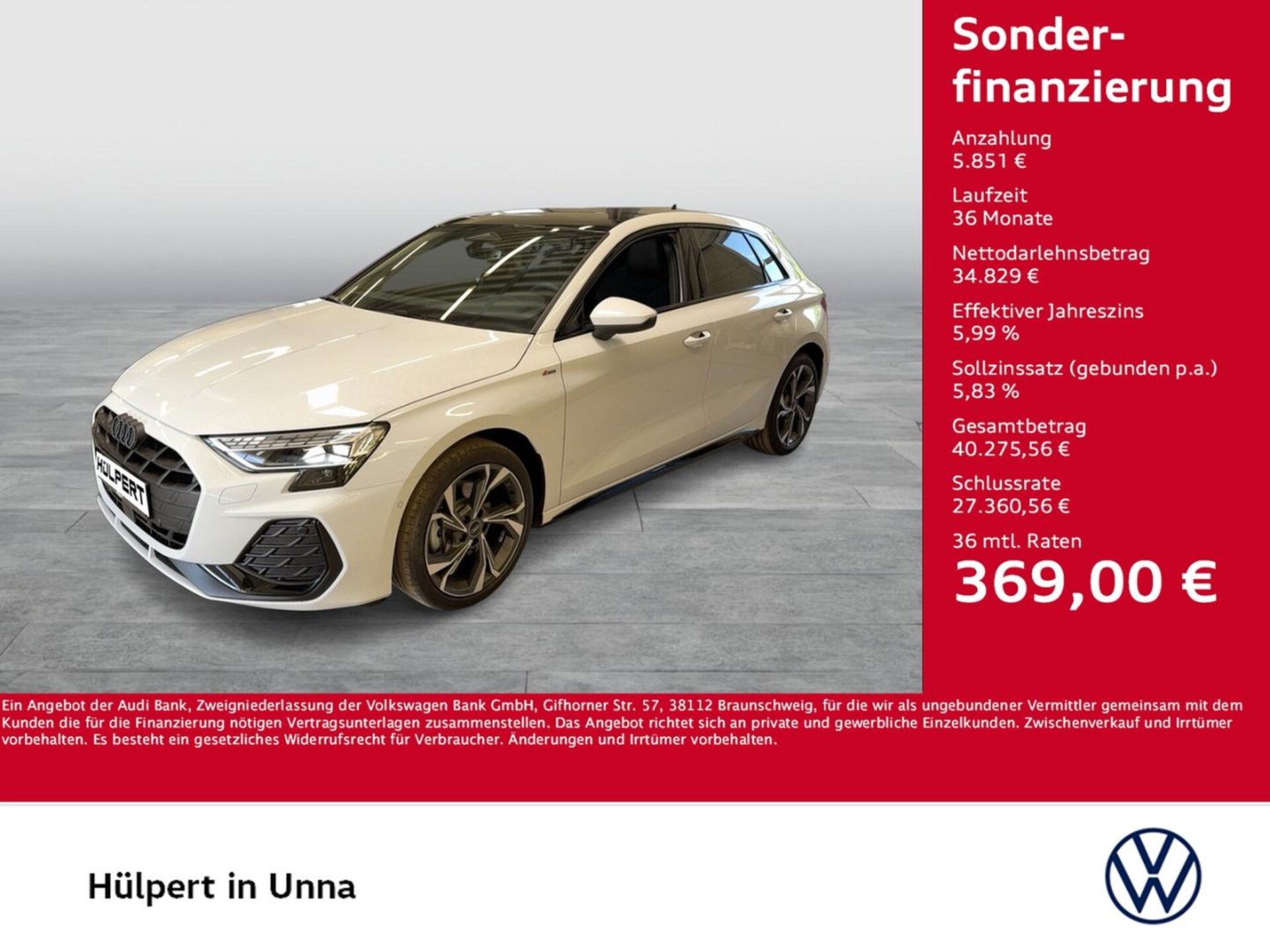 Audi A3 Sportback S line