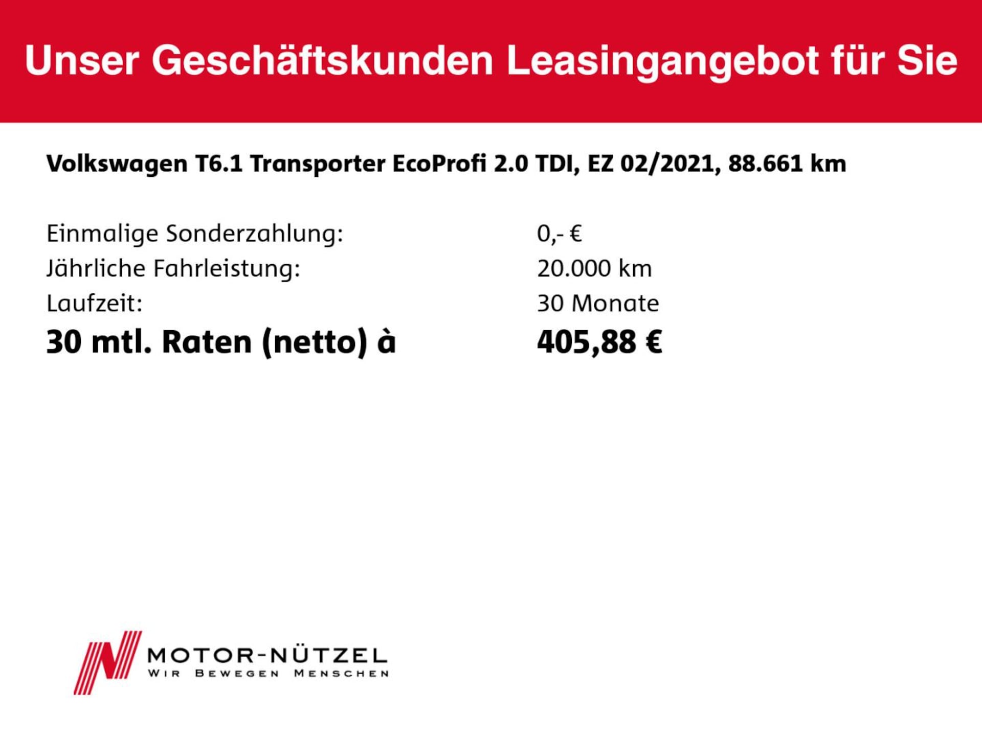 Volkswagen T6.1 Transporter Kasten kurzer Radstand EcoProfi