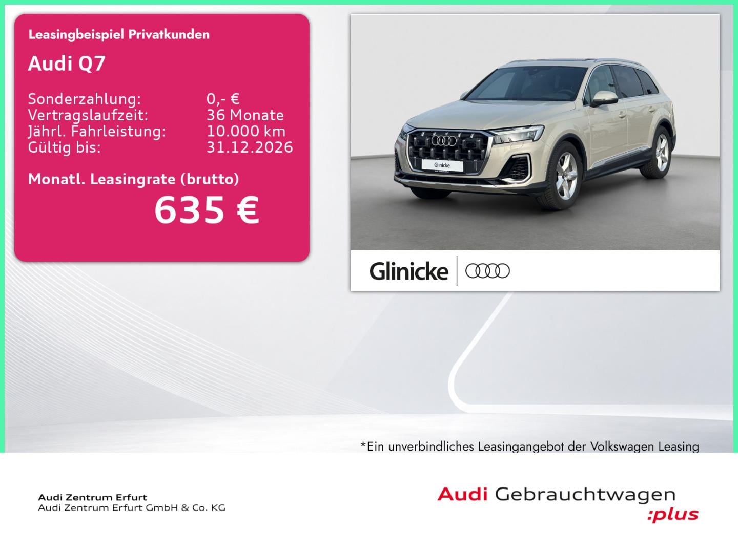 Bild über Audi Q7 SUV 55 TFSI quattro tiptronic - für weitere Informationen kontaktieren Sie den Audi Partner