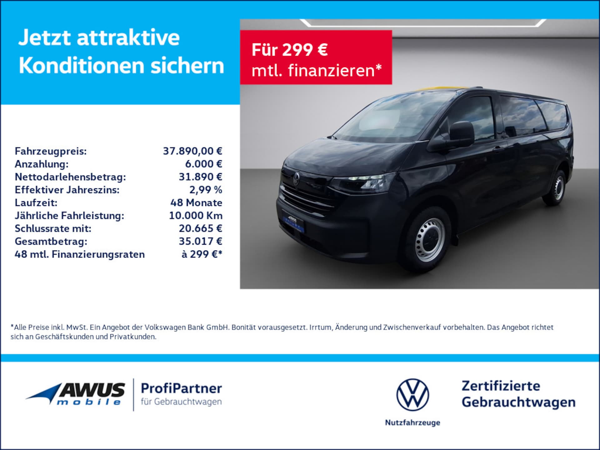 Volkswagen Transporter Kasten langer Radstand