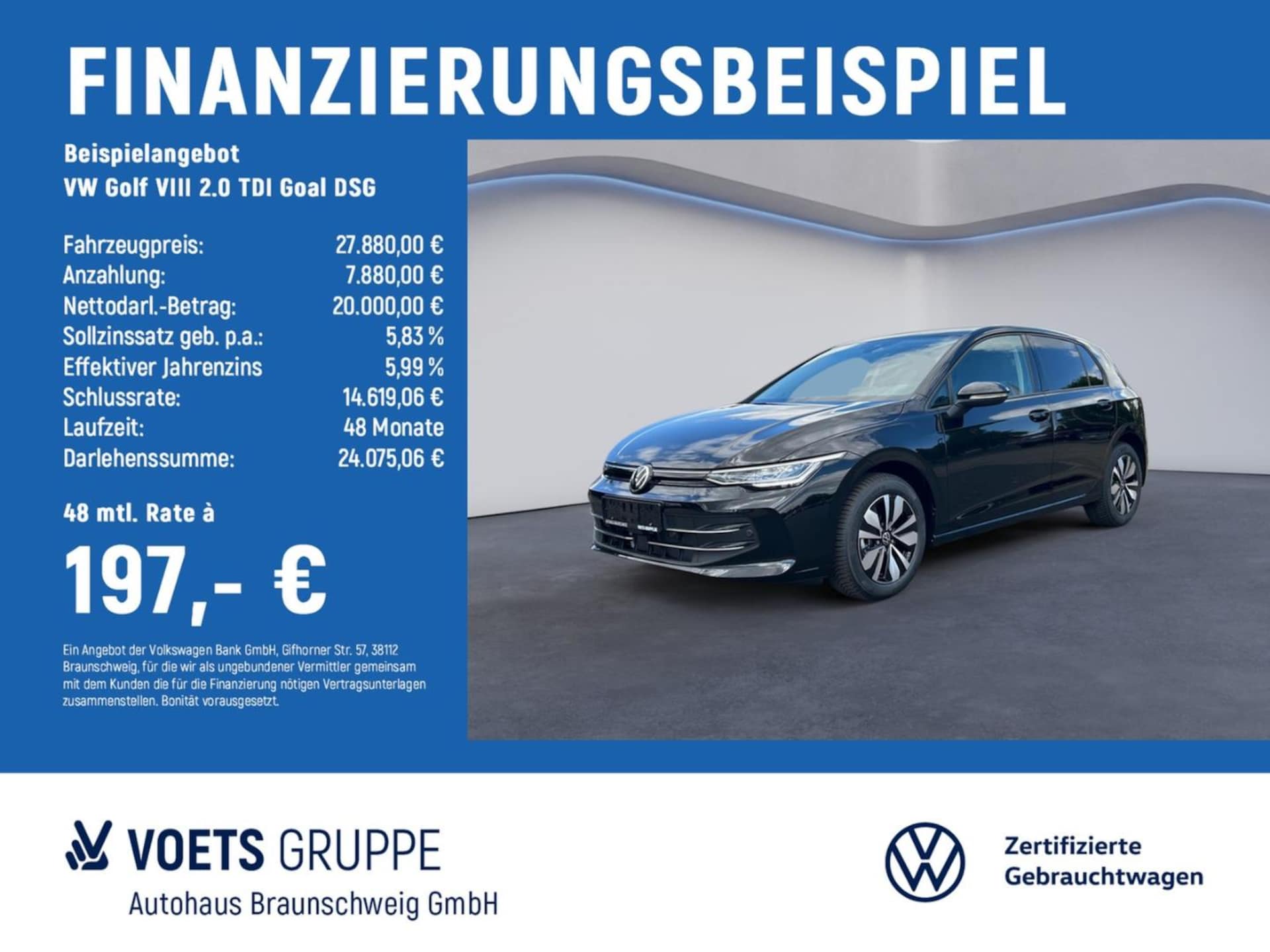 Volkswagen Golf — Volkswagen Golf Golf VIII 2.0 TDI Goal DSG LED+NAV+ACC+CAM+LANE...