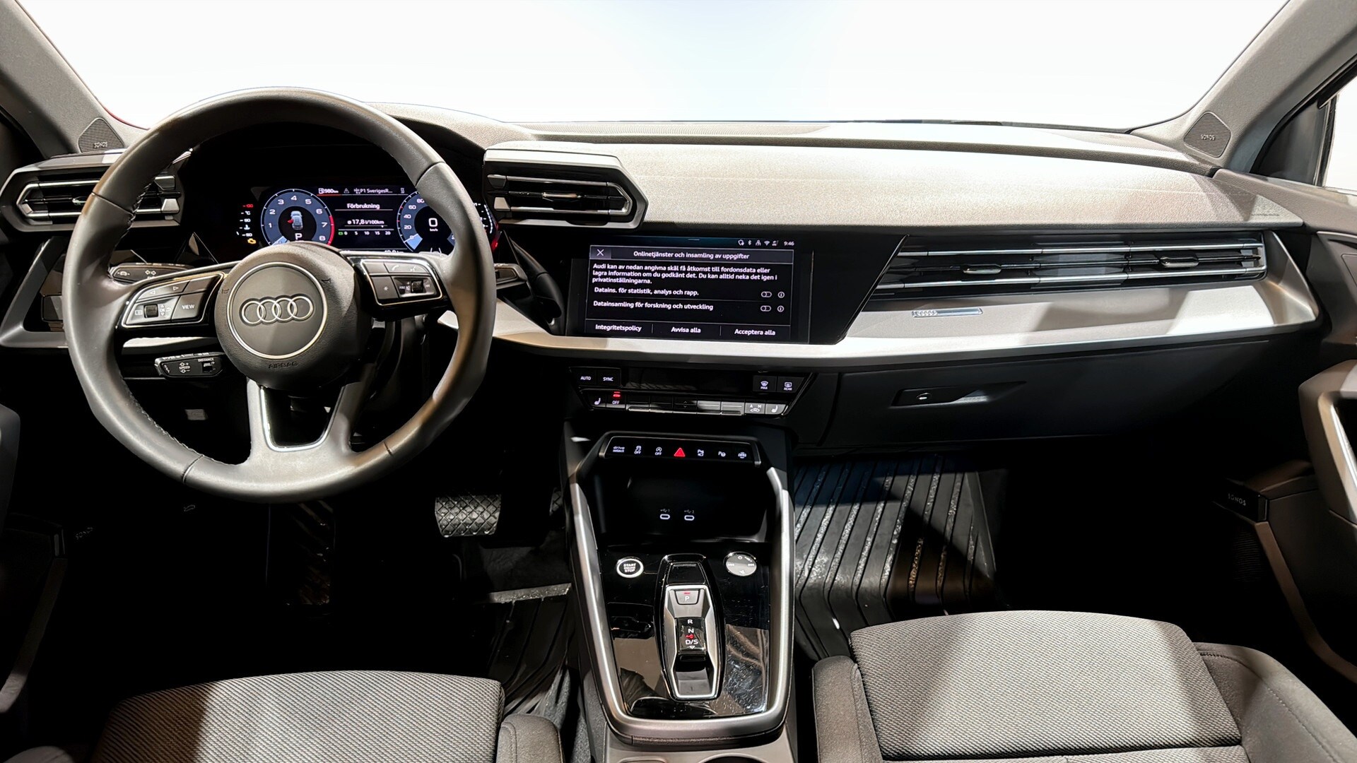 Bild som visar&nbsp;Audi A3 Sportback&nbsp;A3 Sportback 35 TFSI Proline advanced 150 hk S tronic - för mer information kontakta din Audi Partner