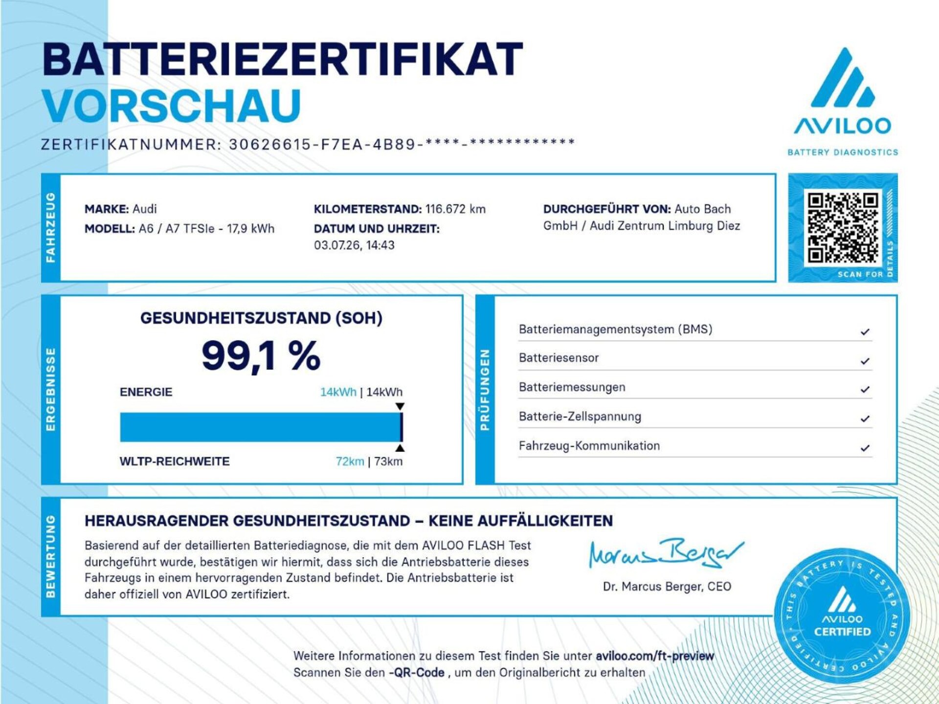 Audi A6 Limousine TFSI e Advanced