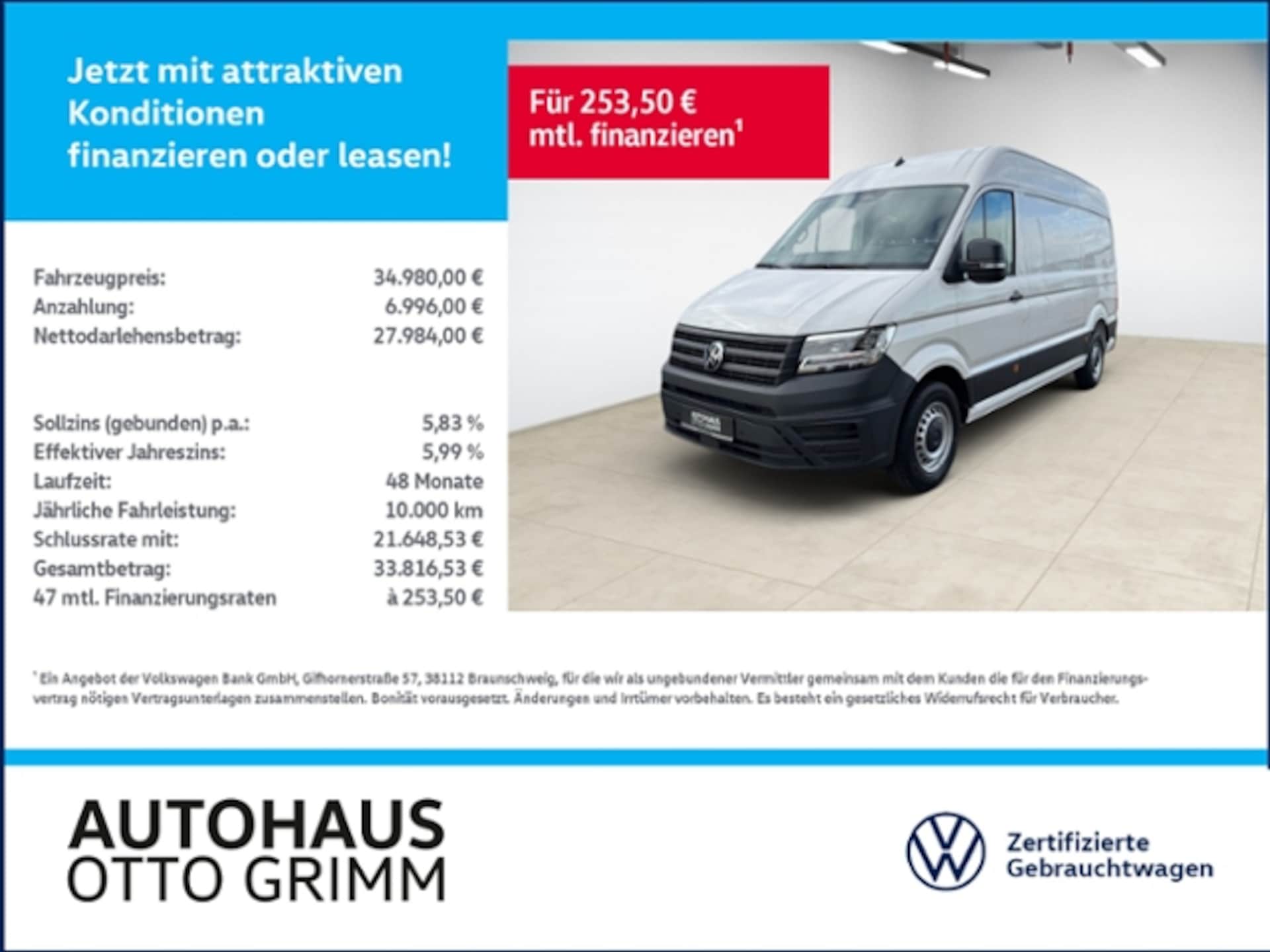Volkswagen Crafter Kasten mittlerer Radstand