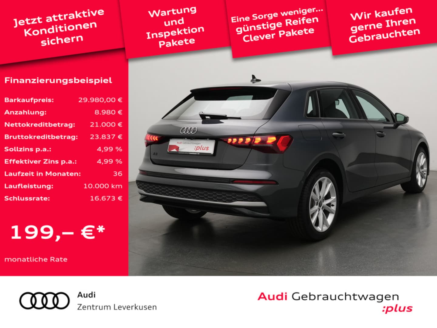 Bild über Audi A3 Sportback TFSI e TFSI e 150 kW S tronic - für weitere Informationen kontaktieren Sie den Audi Partner