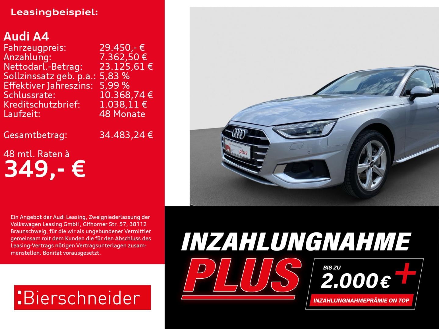 Bild über Audi A4 Avant advanced 40 TFSI S tronic - für weitere Informationen kontaktieren Sie den Audi Partner