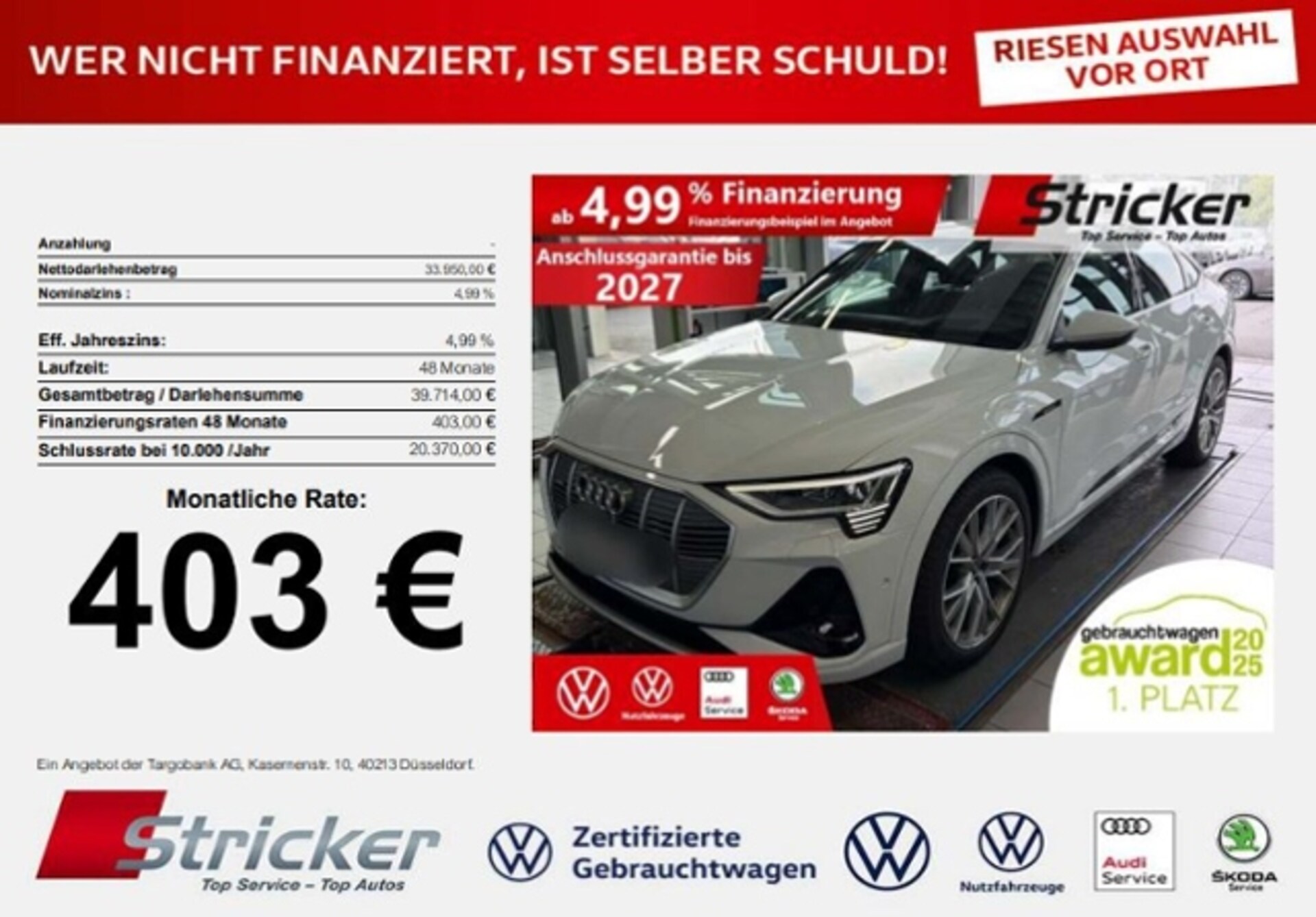 Audi e-tron Sportback S line