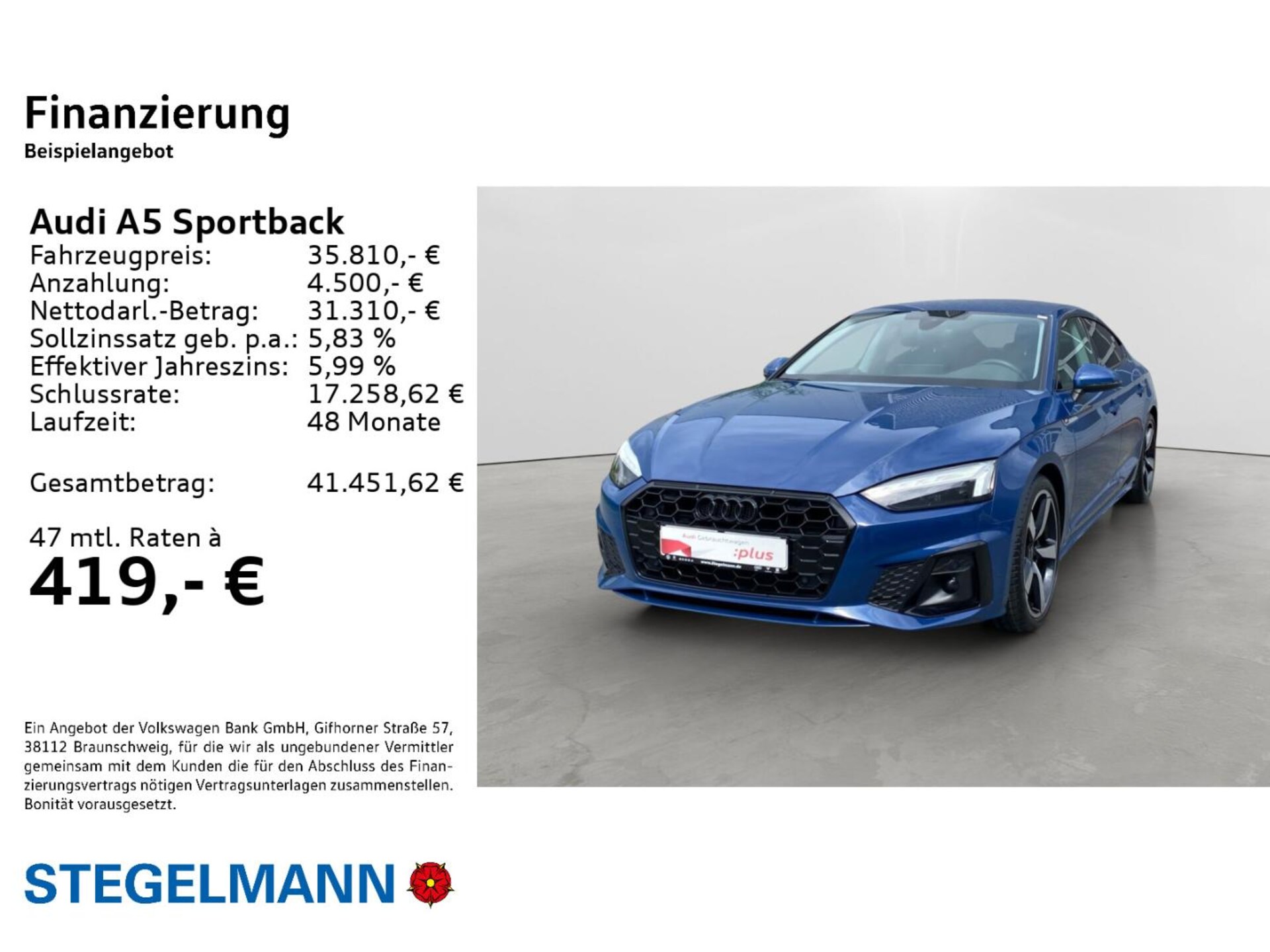 Audi A5 Sportback S line