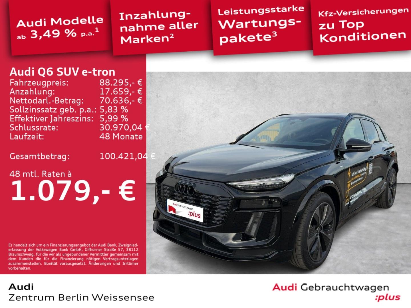 Bild über Audi Q6 SUV e-tron S line business e-tron quattro 315 kW - für weitere Informationen kontaktieren Sie den Audi Partner