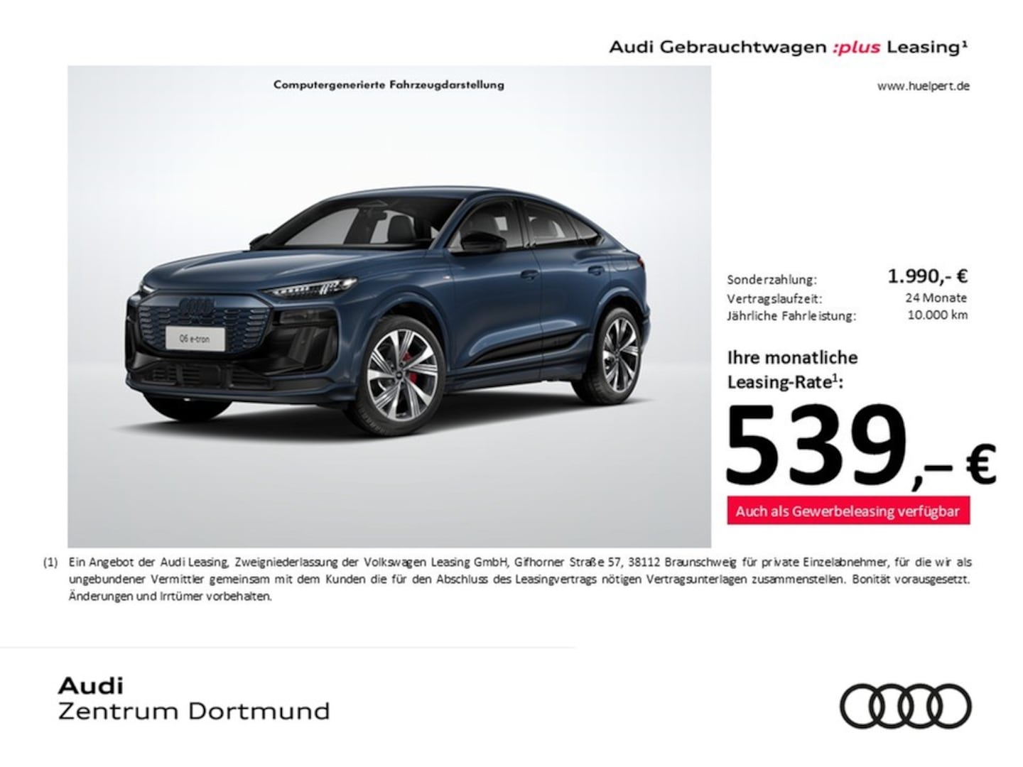 Bild über Audi Q6 Sportback e-tron e-tron quattro - für weitere Informationen kontaktieren Sie den Audi Partner