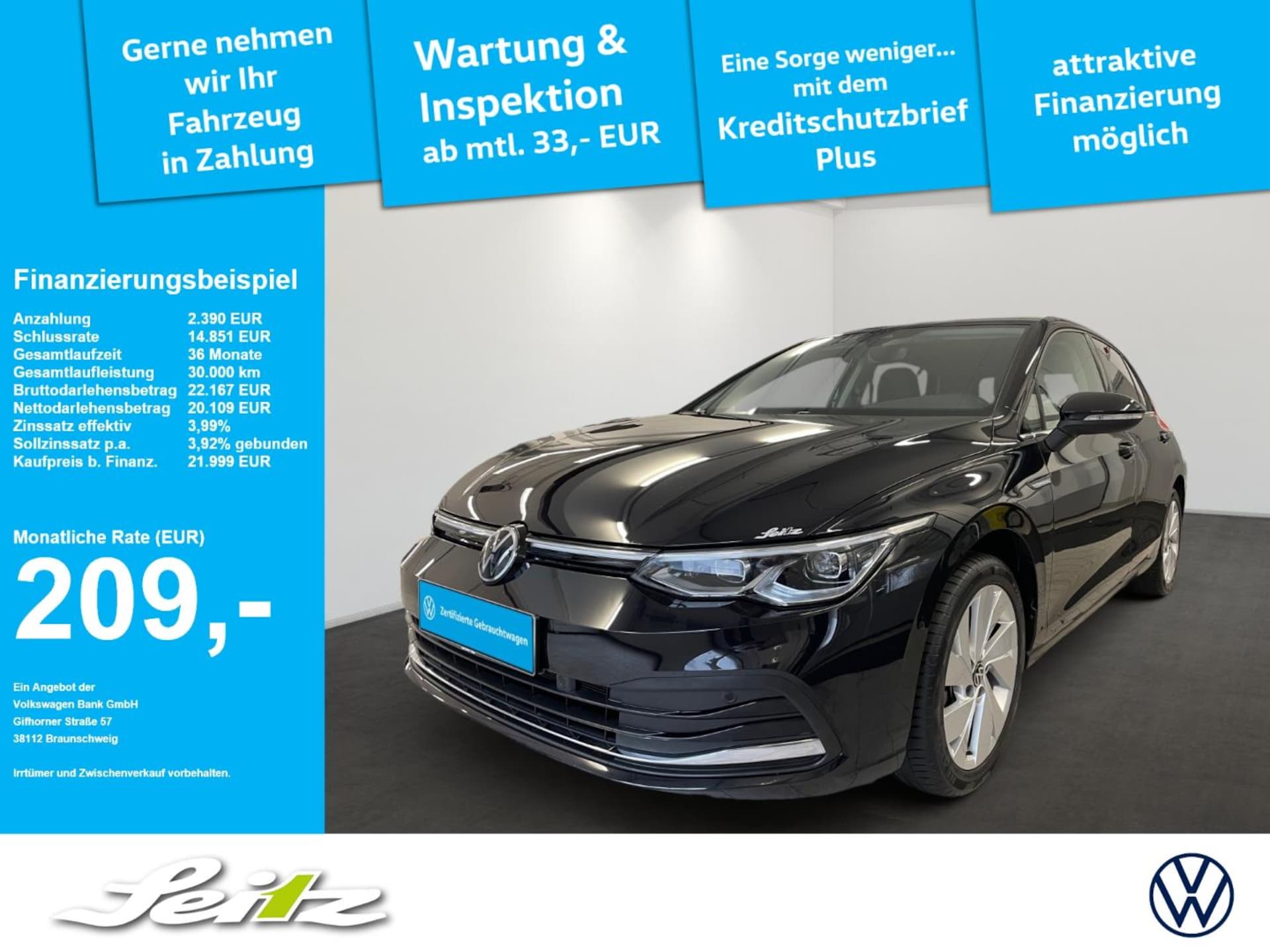 Volkswagen Golf 2023 — VIII 1.5 eTSI *LED*KAMERA*NAVI*SITZHZG*