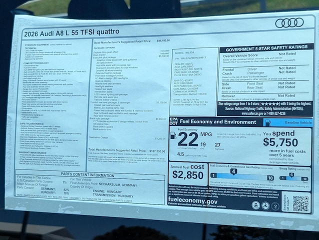2026 Audi A8 L