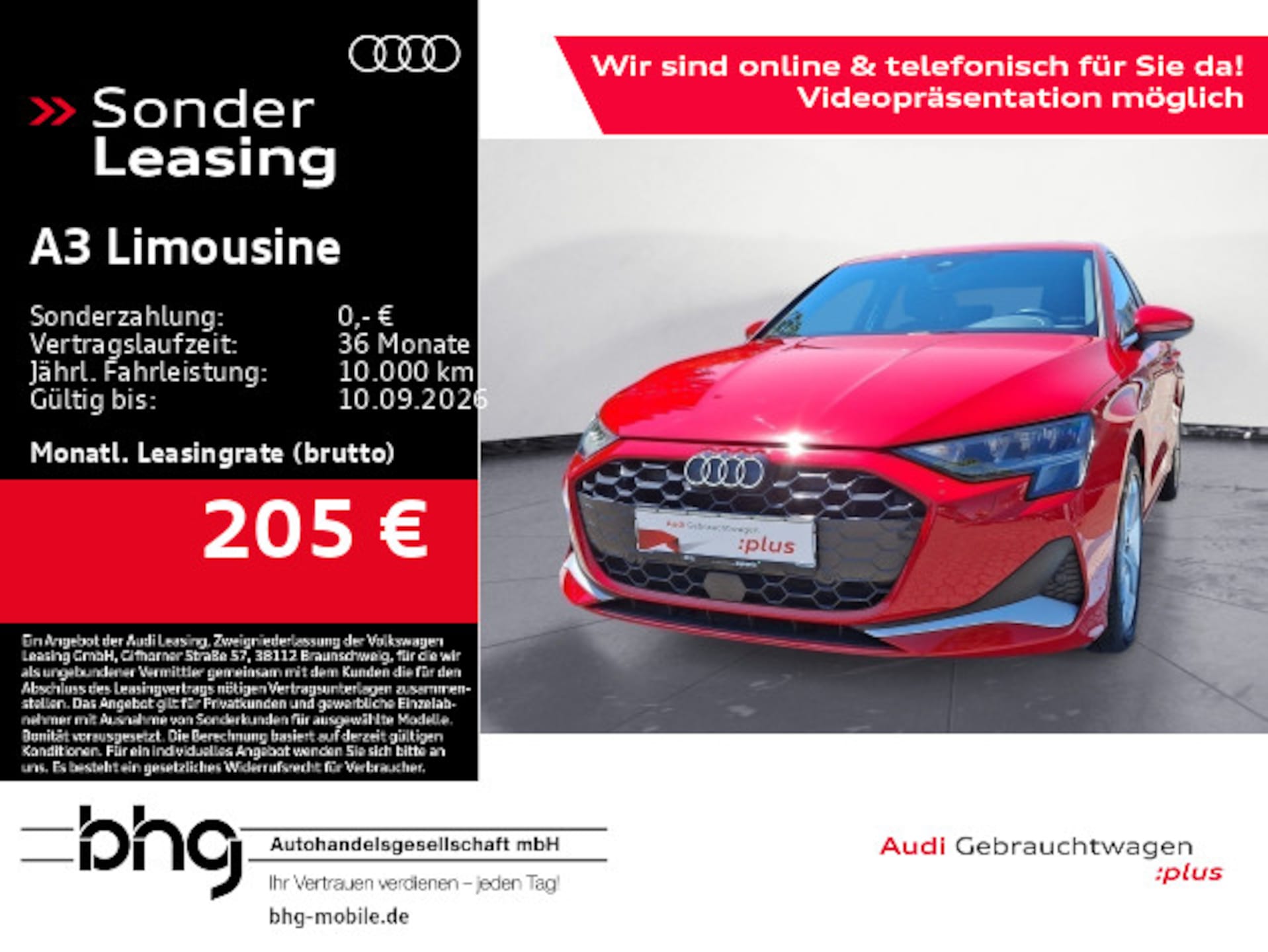 Audi A3 Limousine 2025 — advanced 35 TFSI 110 kW (150 PS) S tronic A3 Limousine advanced 35 TFSI 110(1