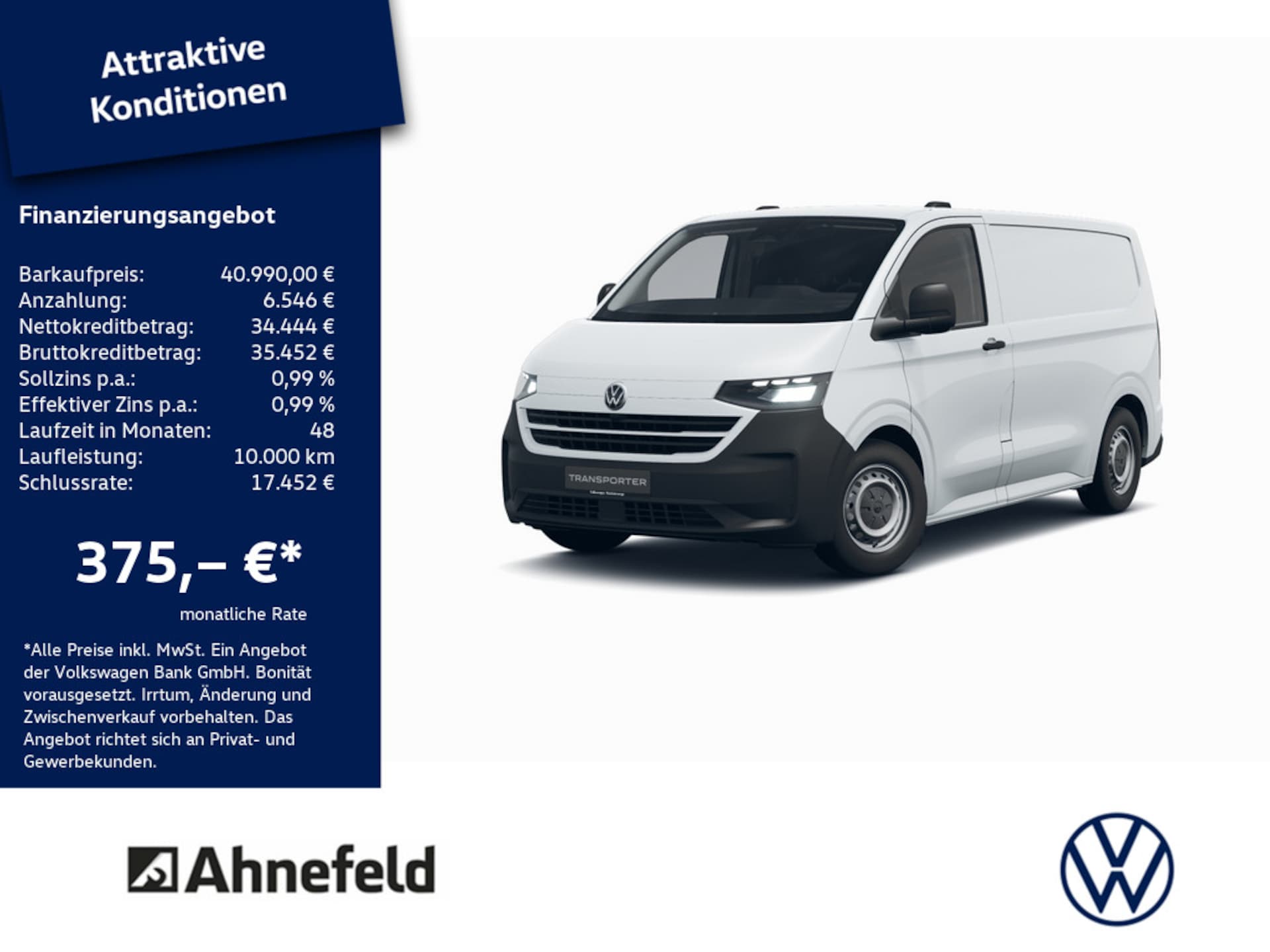 Volkswagen Transporter Kasten kurzer Radstand