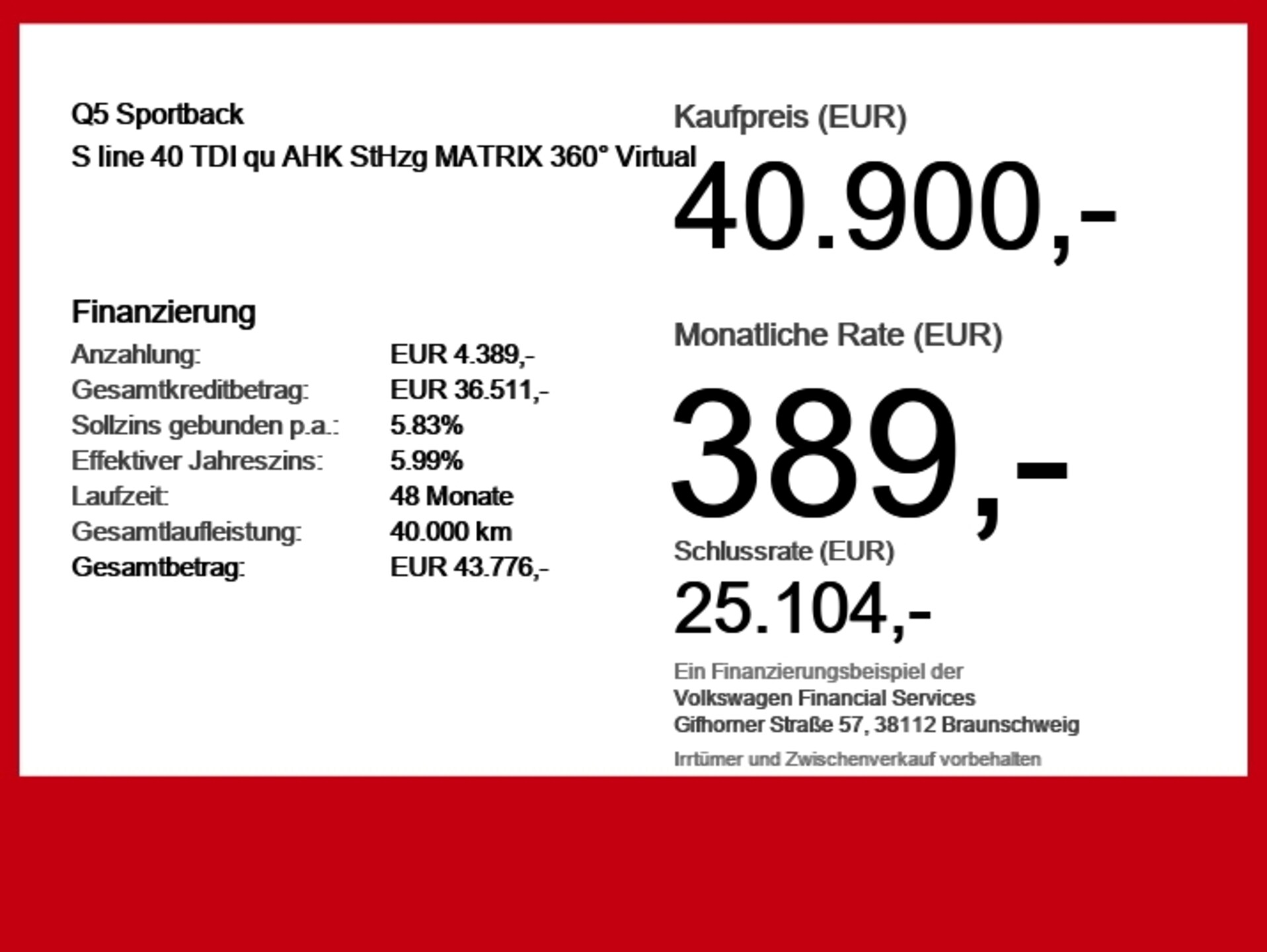 Audi Q5 Sportback S line