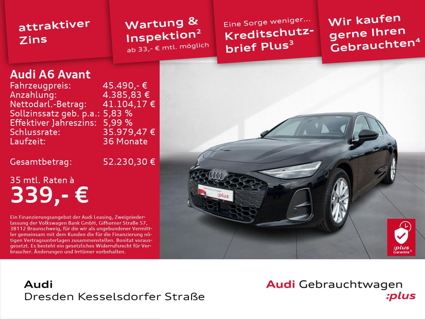 Bild über Audi A6 Avant TDI 150 kW S tronic - für weitere Informationen kontaktieren Sie den Audi Partner