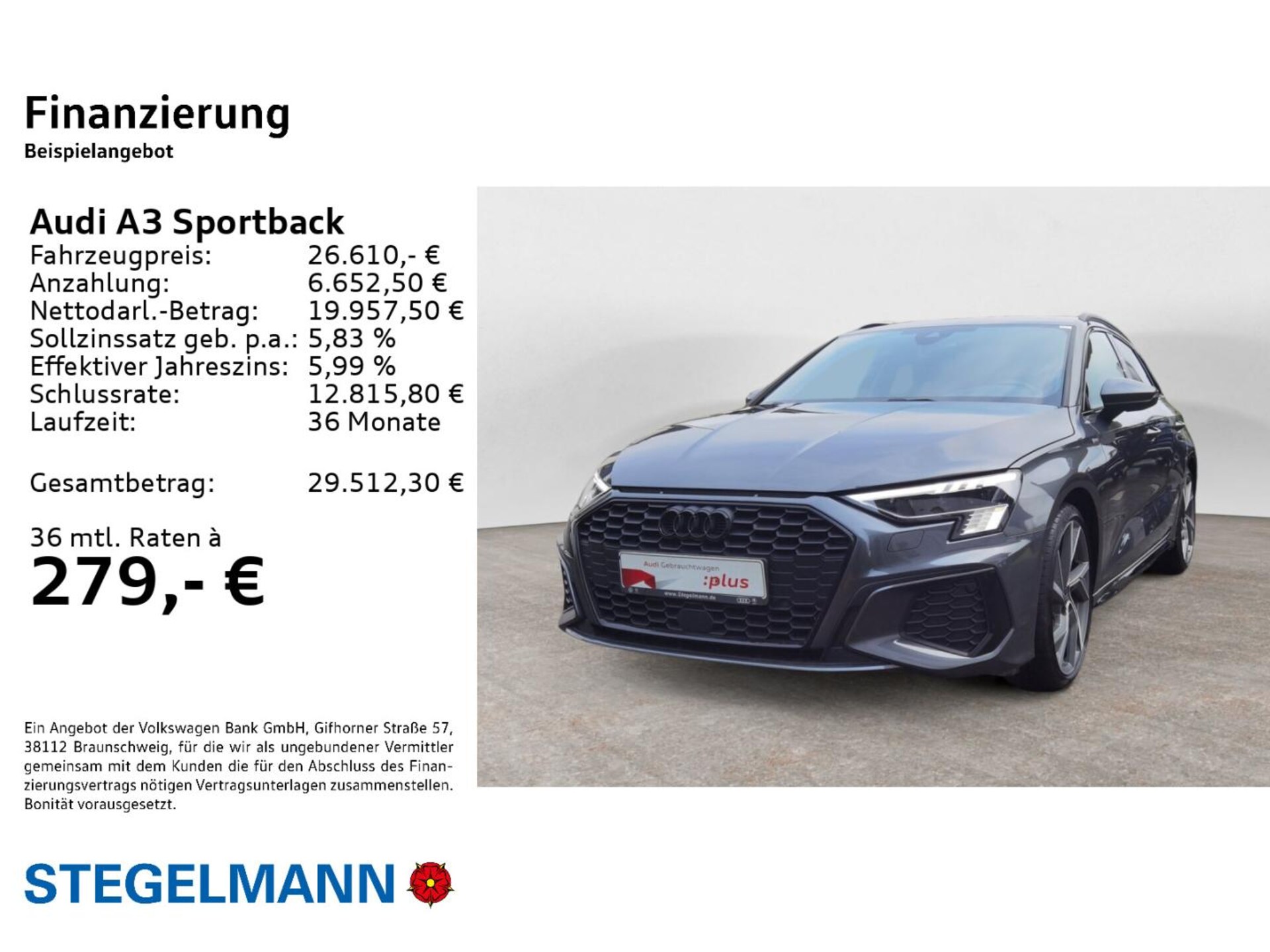 Audi A3 Sportback S line