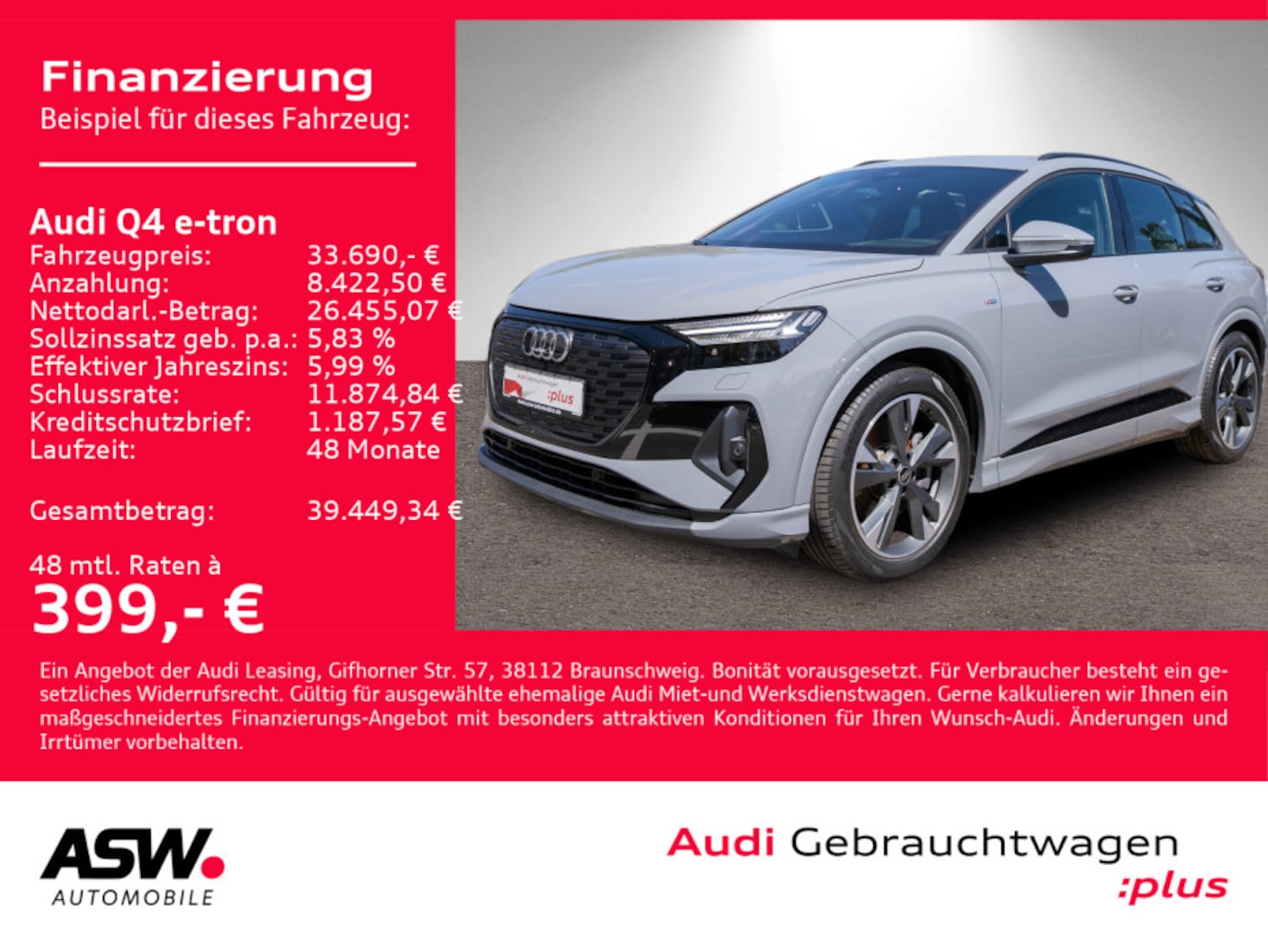 Bild über Audi Q4 e-tron 40 e-tron - für weitere Informationen kontaktieren Sie den Audi Partner