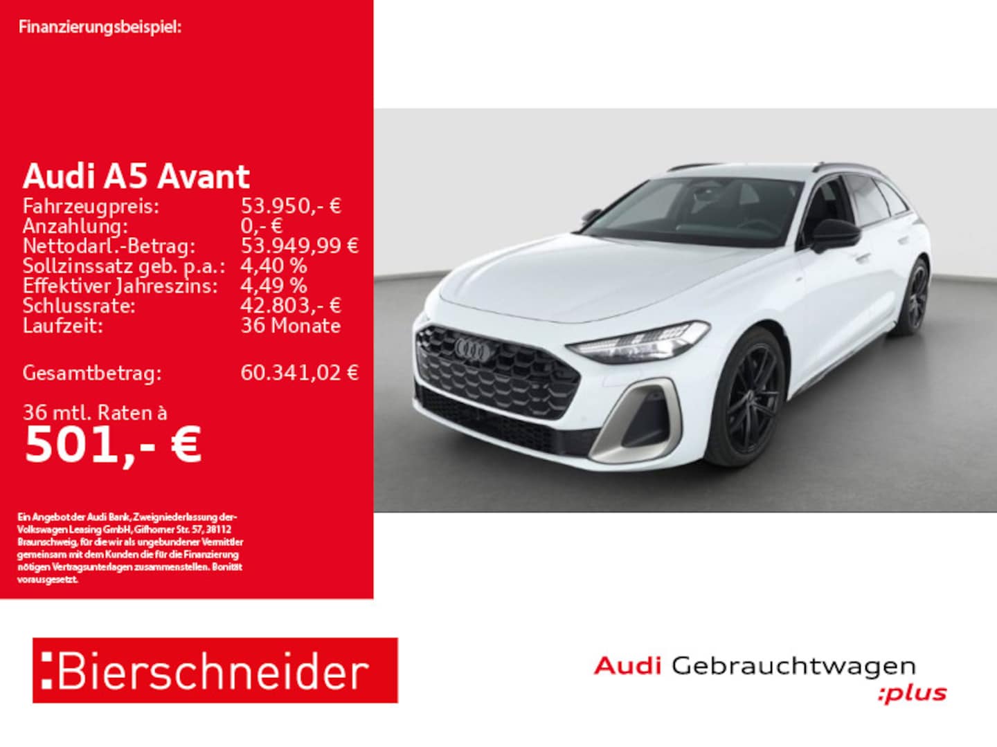 Bild über Audi A5 Avant e-hybrid e-hybrid quattro 220 kW S tronic - für weitere Informationen kontaktieren Sie den Audi Partner