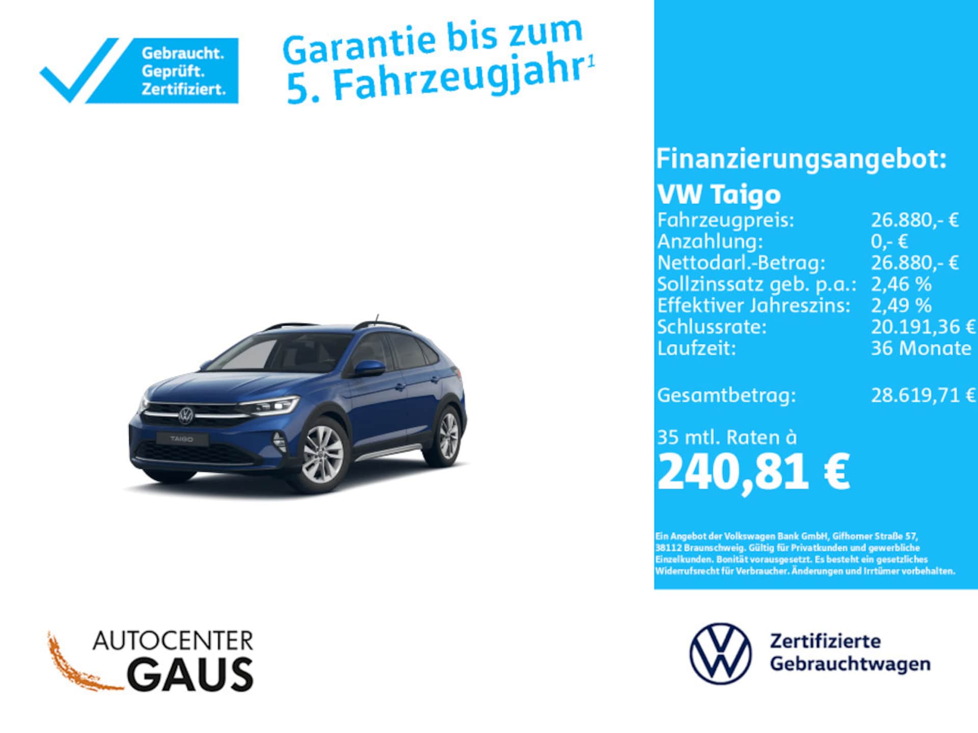 Volkswagen Taigo Life