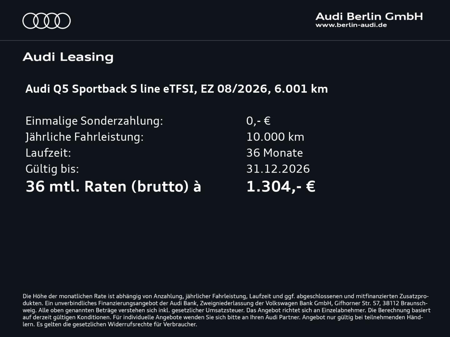 Bild über Audi Q5 Sportback e-hybrid e-hybrid quattro 270 kW S tronic - für weitere Informationen kontaktieren Sie den Audi Partner