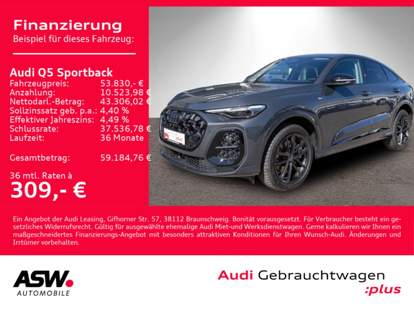 Bild über Audi Q5 Sportback TDI quattro 150 kW S tronic - für weitere Informationen kontaktieren Sie den Audi Partner