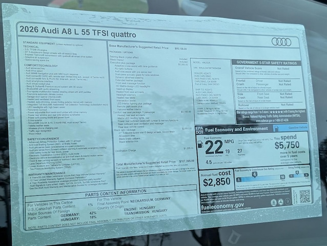 2026 Audi A8 L