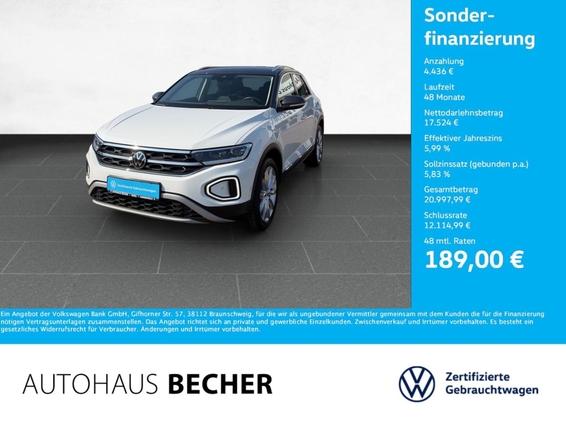 Volkswagen T-Roc 2022 — T-Roc Style 1.0 TSI 6-Gang /Sitzhz/LED/CarPlay