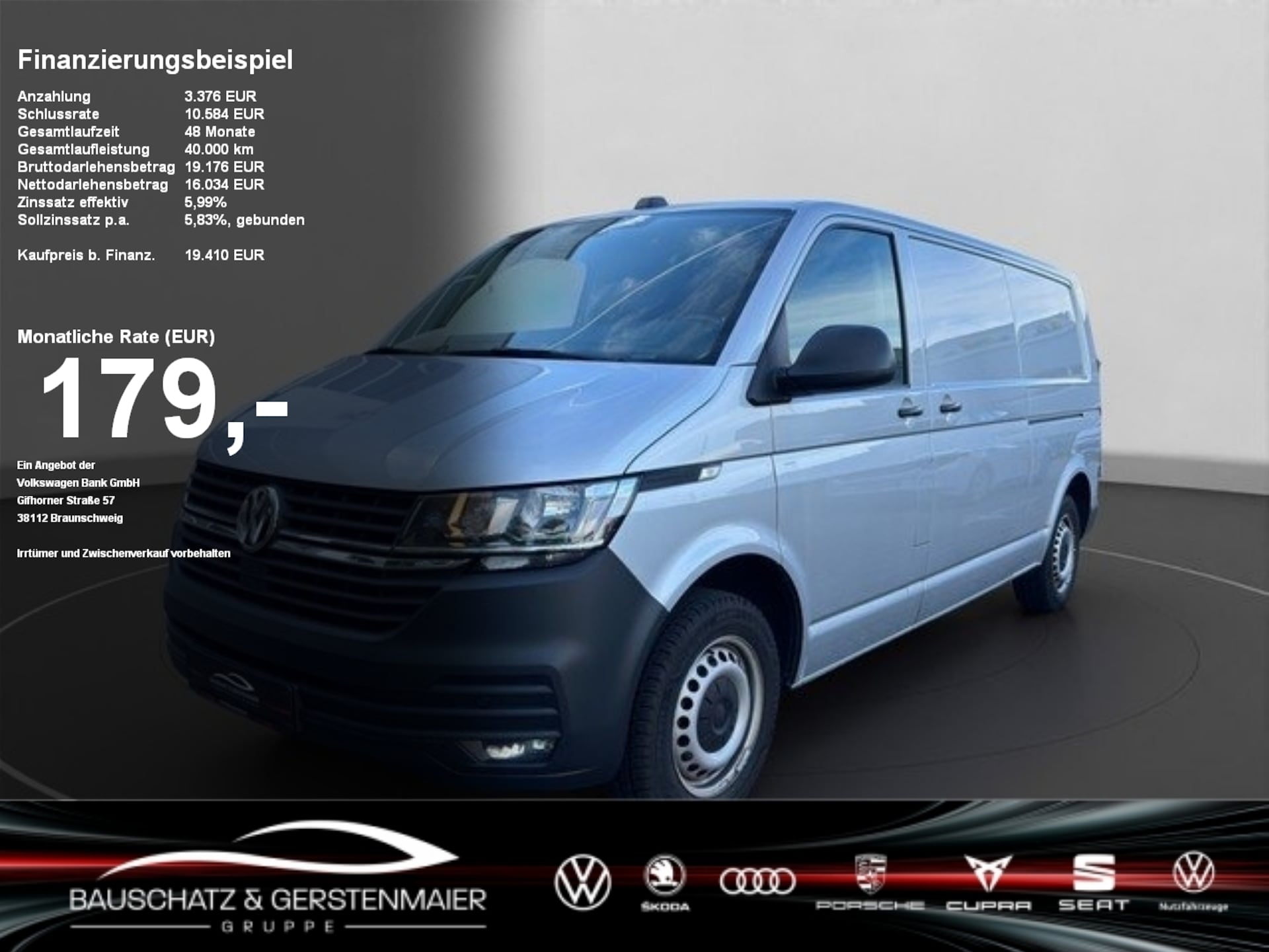 Volkswagen T6.1 Transporter Kasten langer Radstand