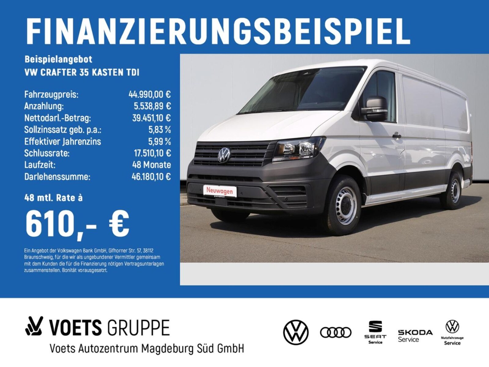 Volkswagen Crafter Kasten mittlerer Radstand