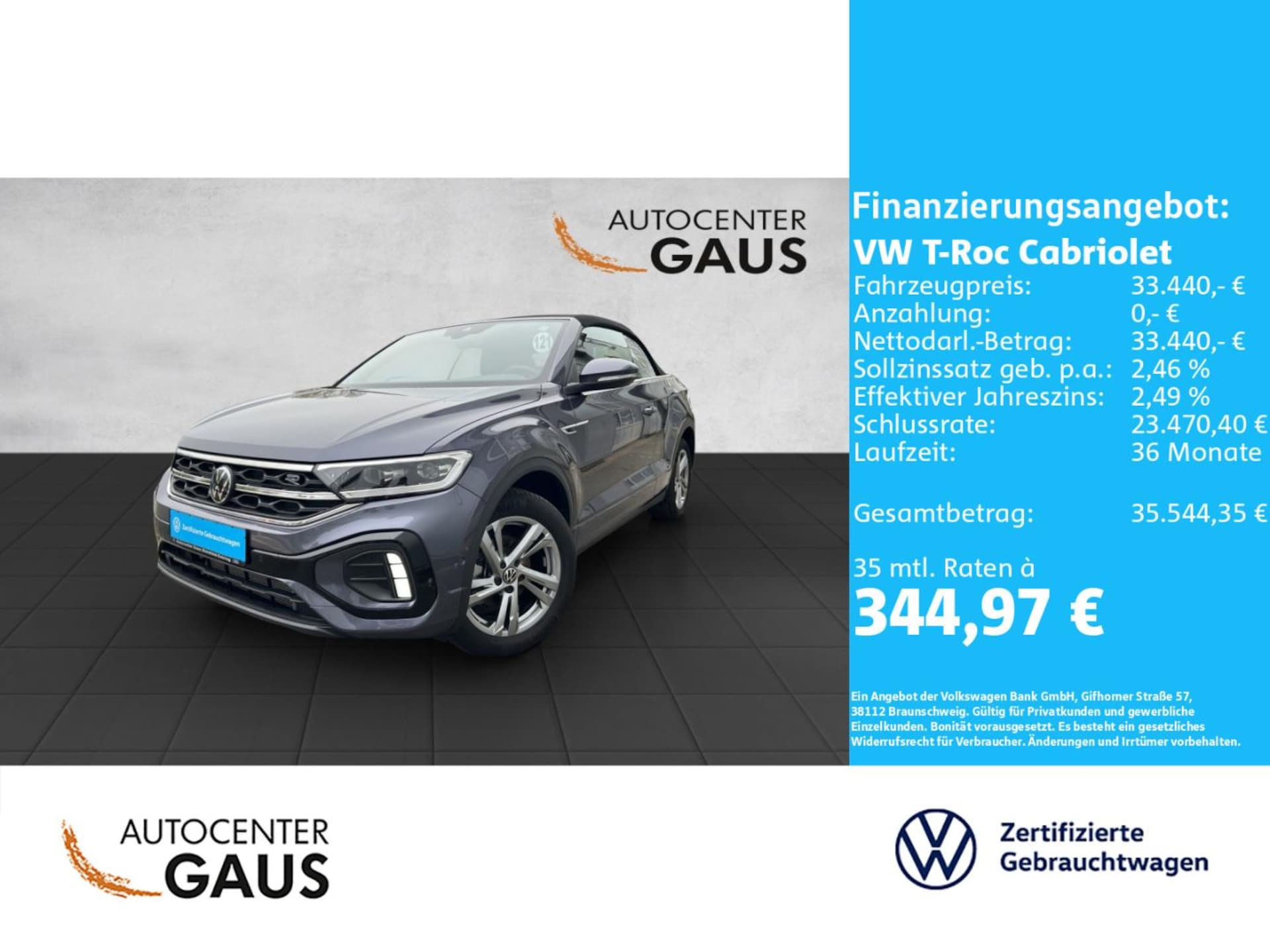 Volkswagen T-Roc Cabriolet R-Line