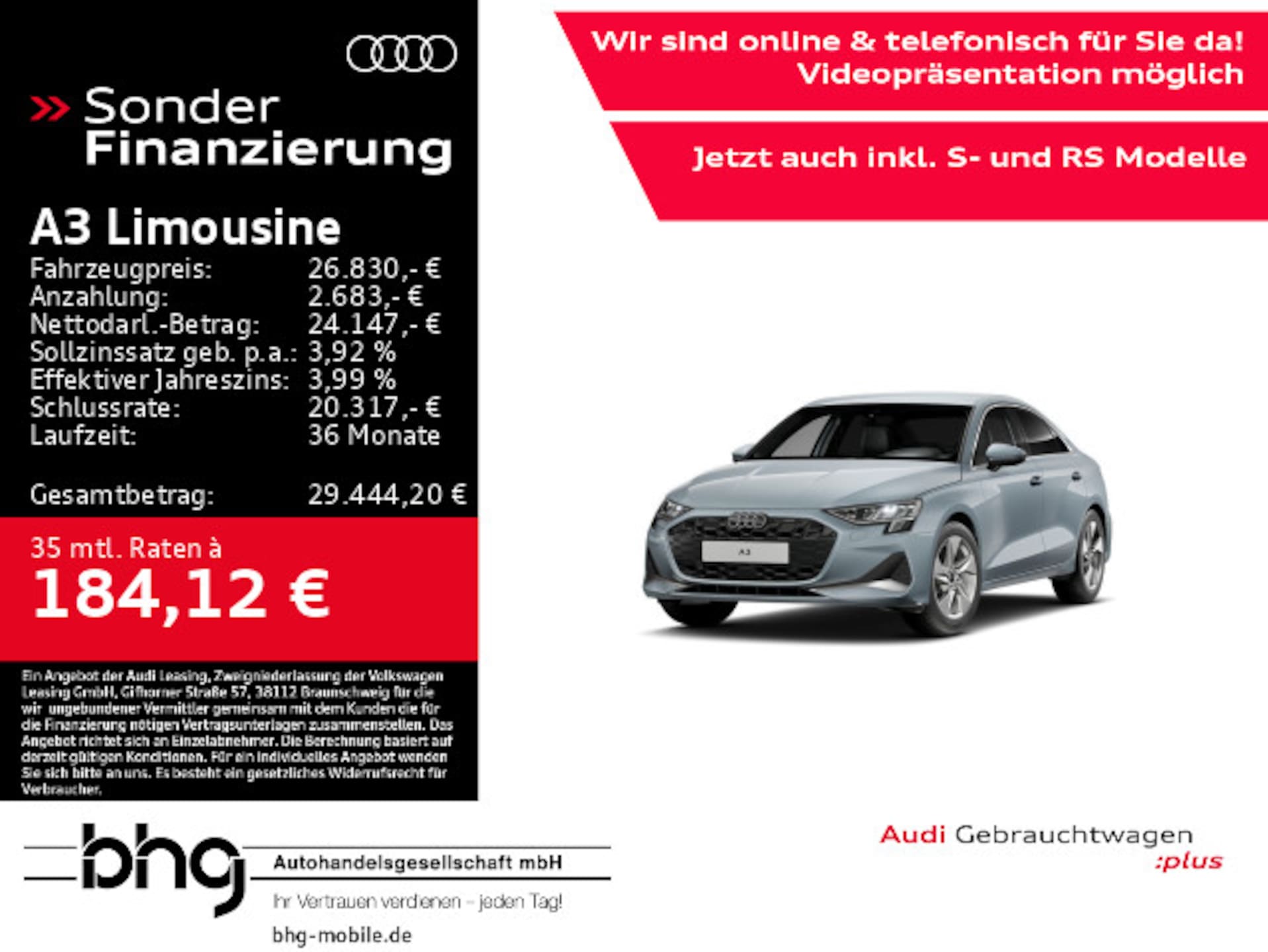 Audi A3 Limousine advanced