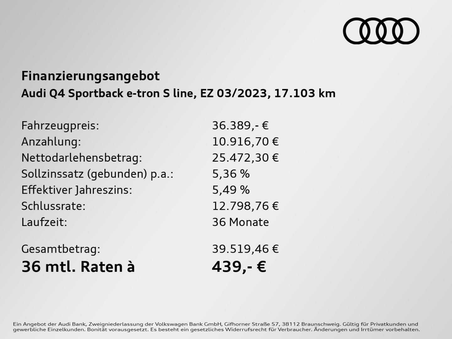 Bild über Audi Q4 Sportback e-tron 40 e-tron - für weitere Informationen kontaktieren Sie den Audi Partner