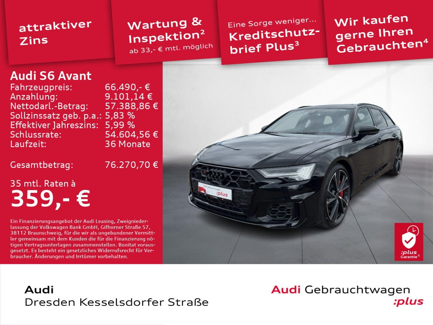 Bild über Audi S6 Avant TDI quattro tiptronic - für weitere Informationen kontaktieren Sie den Audi Partner