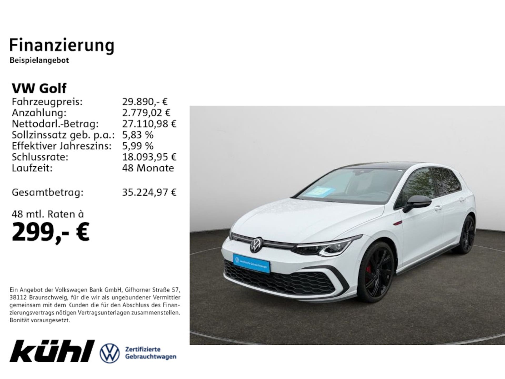 Volkswagen Golf — Volkswagen Golf Golf VIII 2.0 TSI DSG GTI Navi,Pano,Black Style,Matrix,LM18