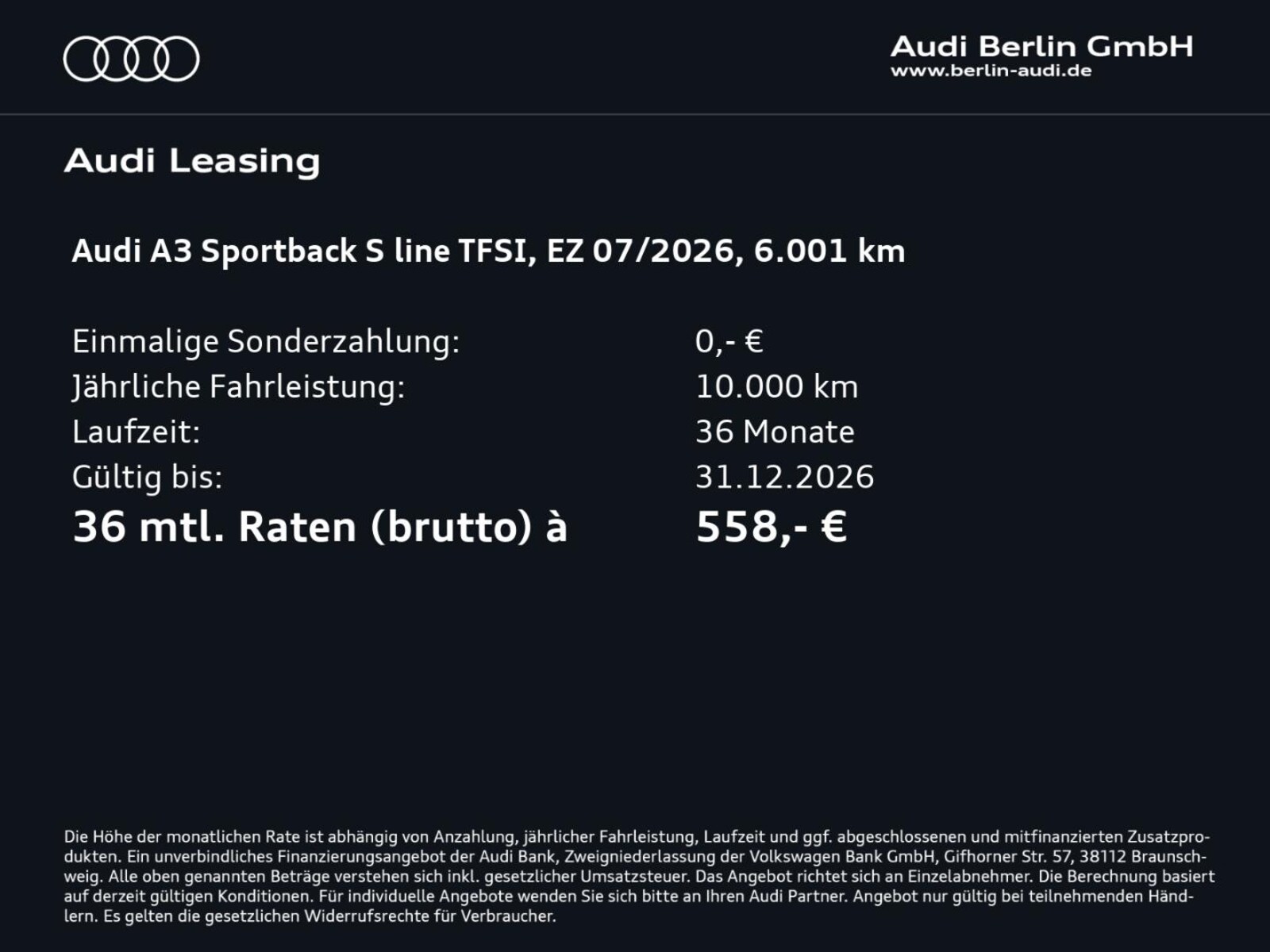 Audi A3 Sportback – Bild 4