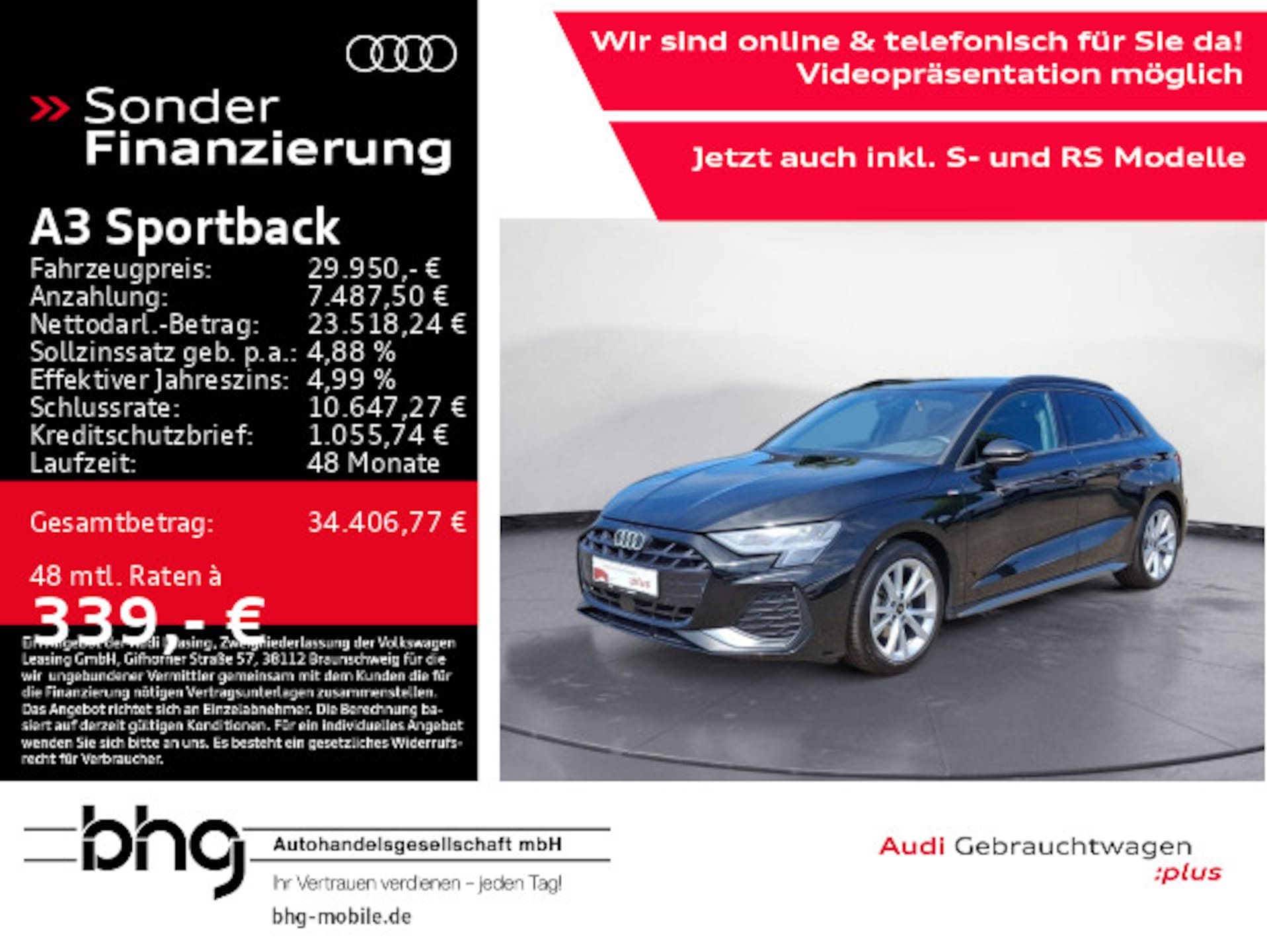 Audi A3 Sportback S line