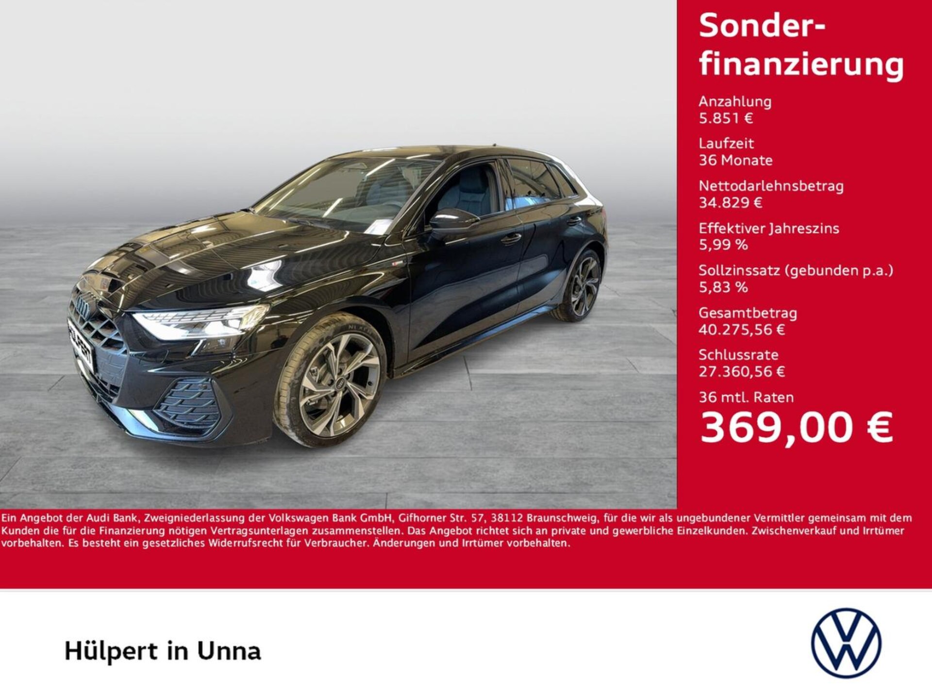 Audi A3 Sportback S line