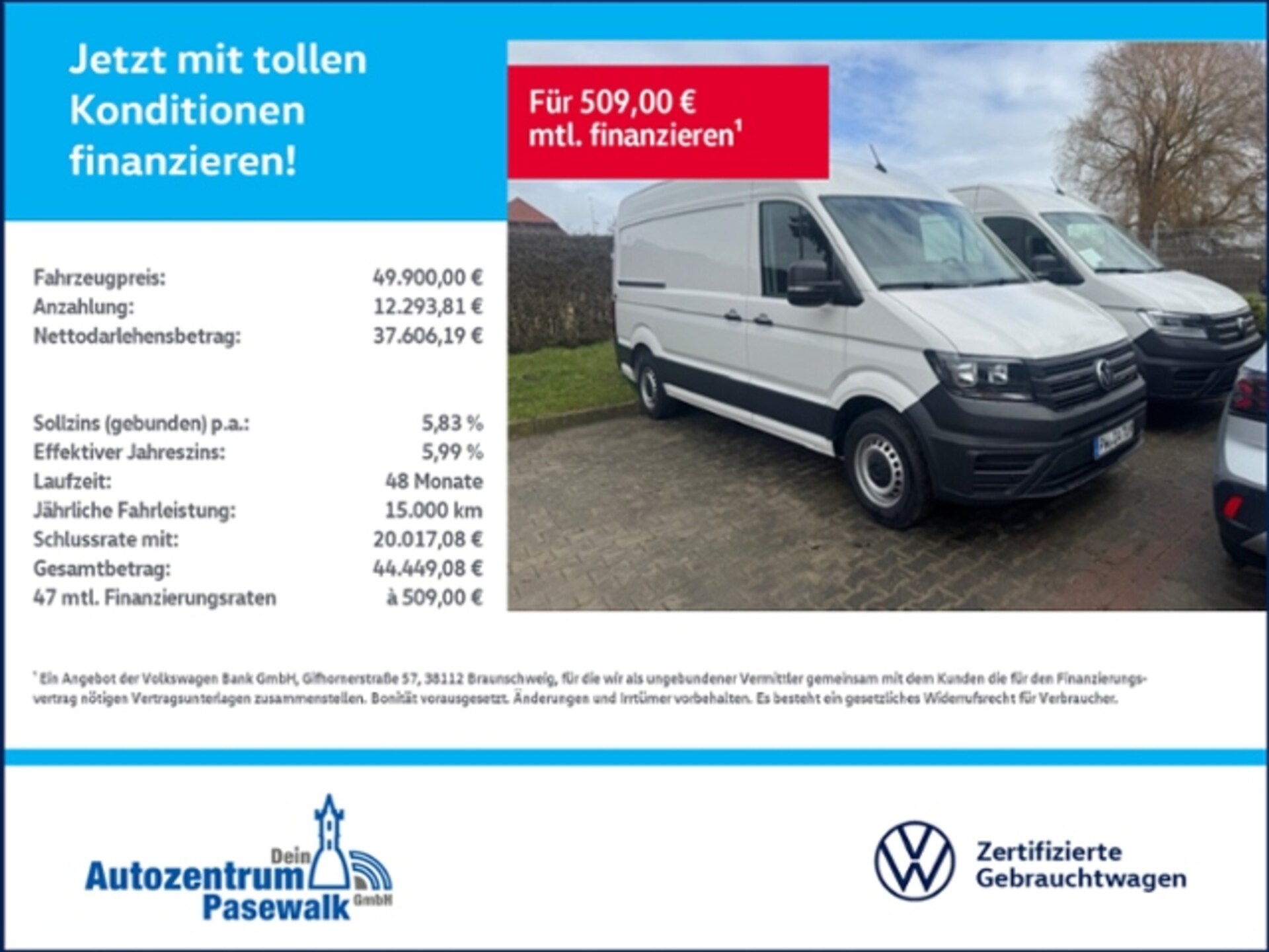Volkswagen Crafter Kasten mittlerer Radstand