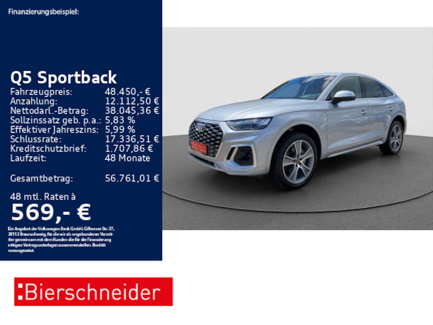 Bild über Audi Q5 Sportback 40 TDI quattro S tronic - für weitere Informationen kontaktieren Sie den Audi Partner
