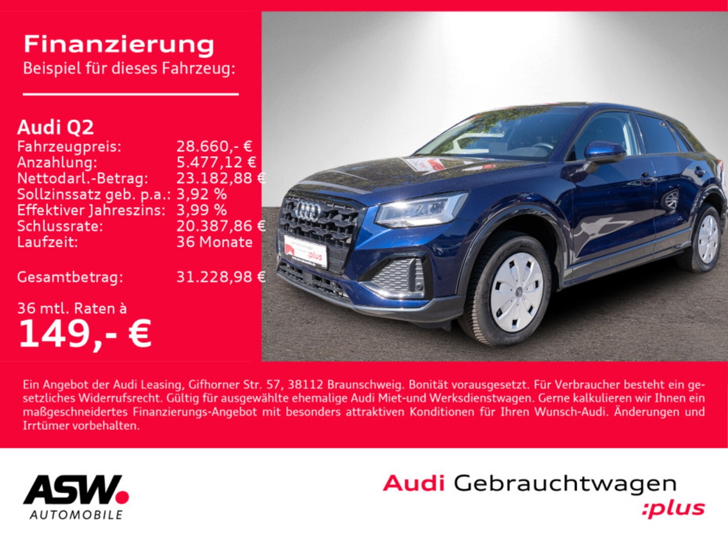 Bild über Audi Q2 advanced 35 TFSI S tronic - für weitere Informationen kontaktieren Sie den Audi Partner
