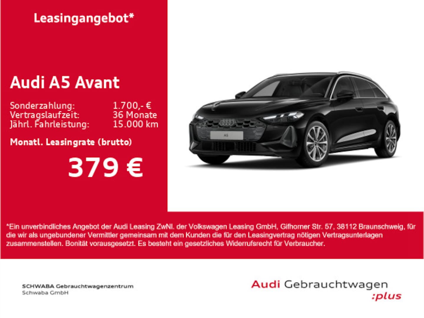 Bild über Audi A5 Avant TFSI 150 kW S tronic - für weitere Informationen kontaktieren Sie den Audi Partner