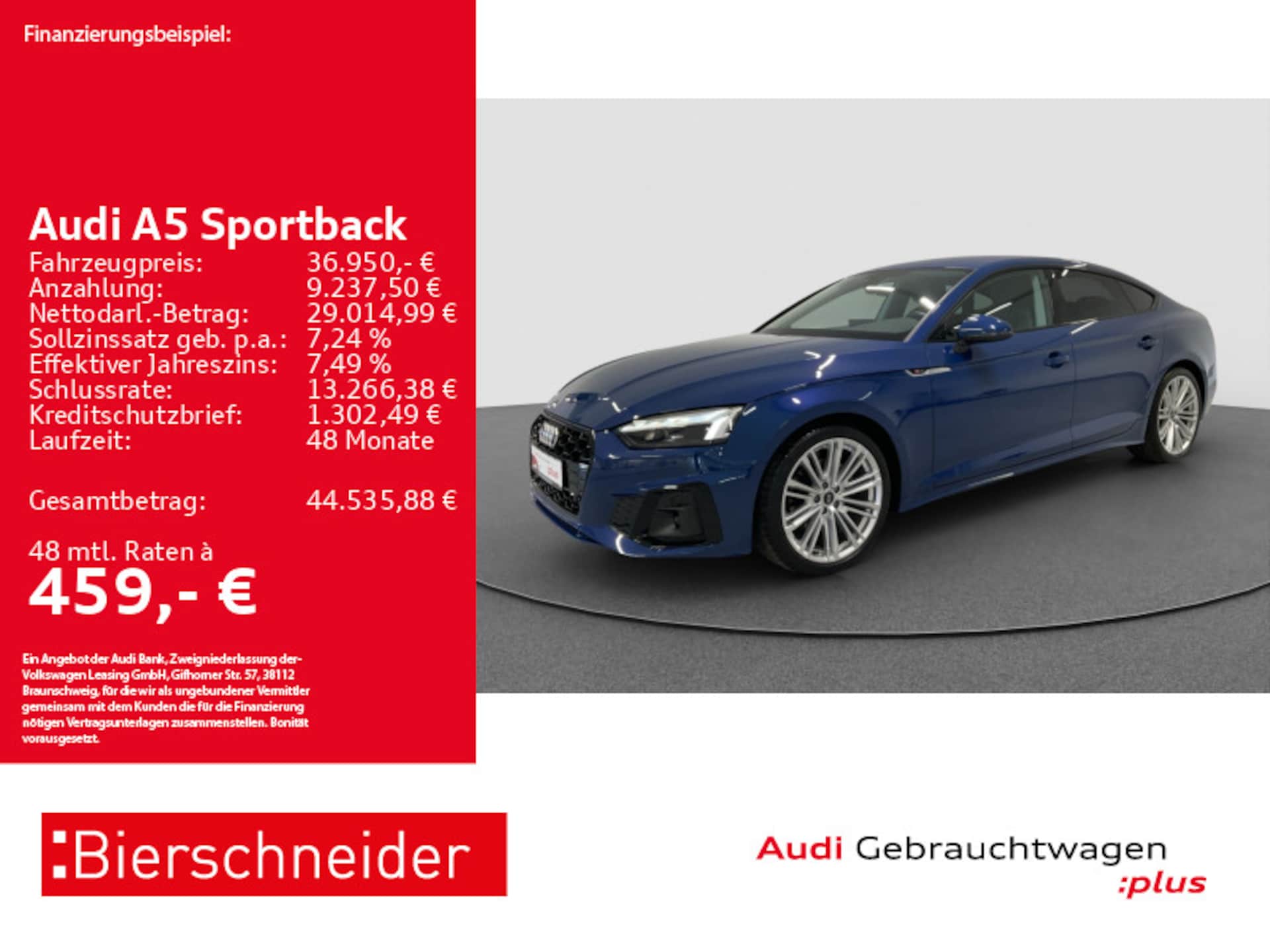 Audi A5 Sportback S line