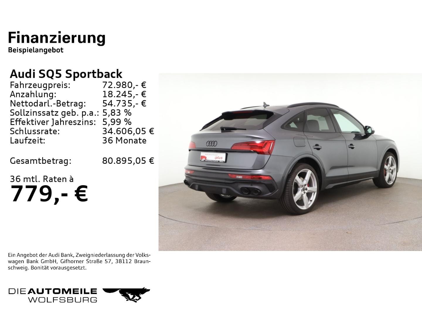 Bild über Audi SQ5 Sportback TDI tiptronic - für weitere Informationen kontaktieren Sie den Audi Partner