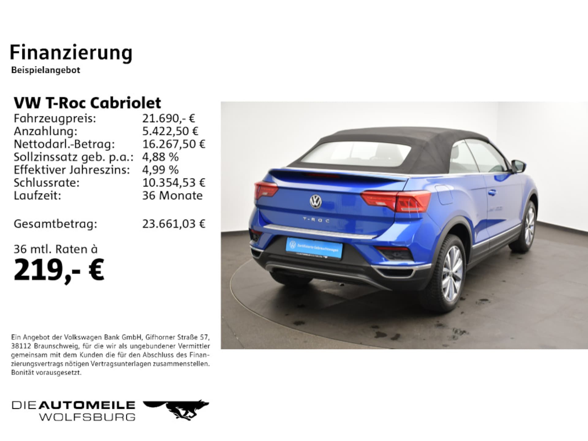 Volkswagen T-Roc Cabriolet Style