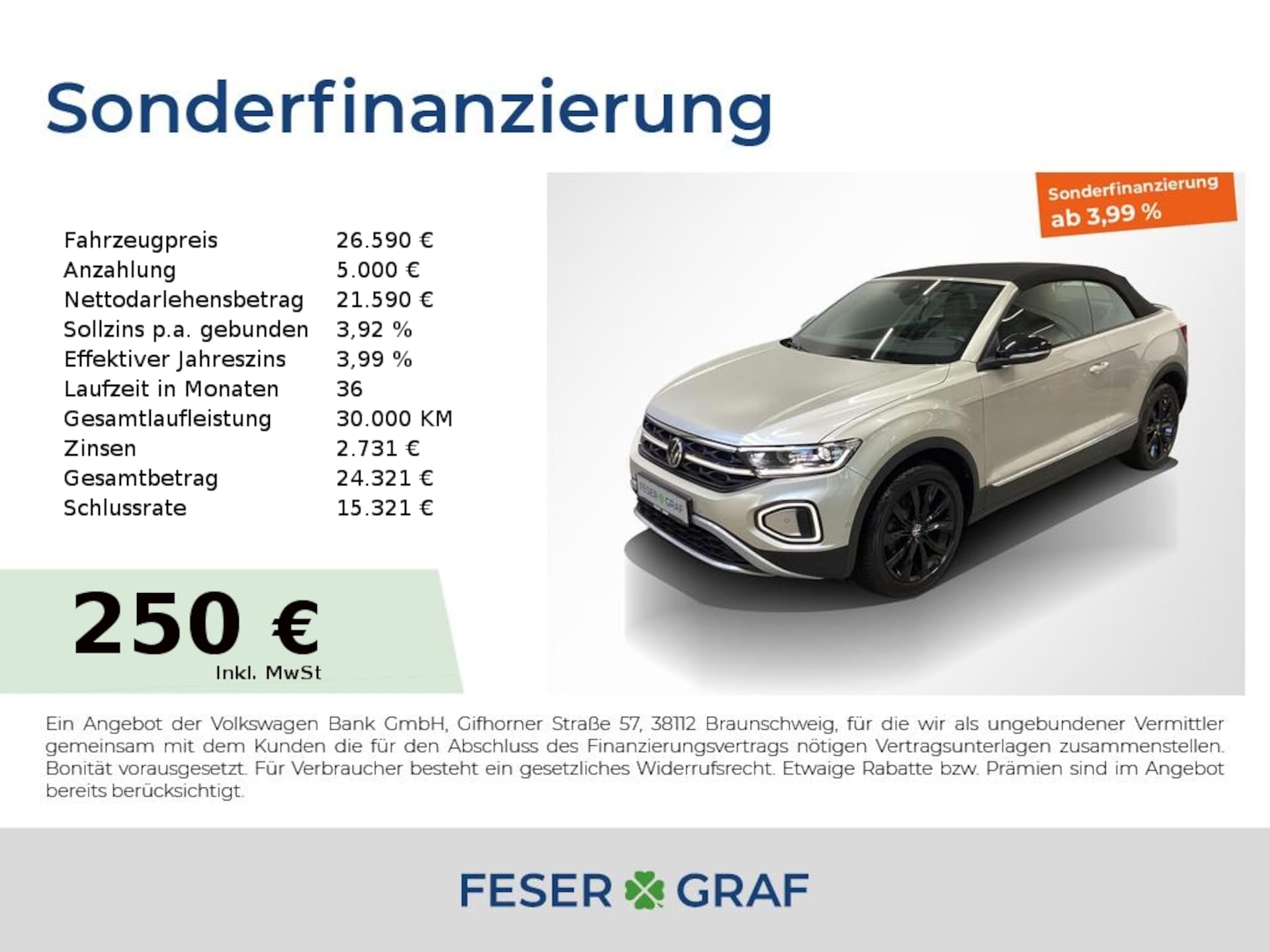 Volkswagen T-Roc Cabriolet 2022 — T-Roc Cabrio Style 1.5TSI DSG Leder AHK CAM Matrix