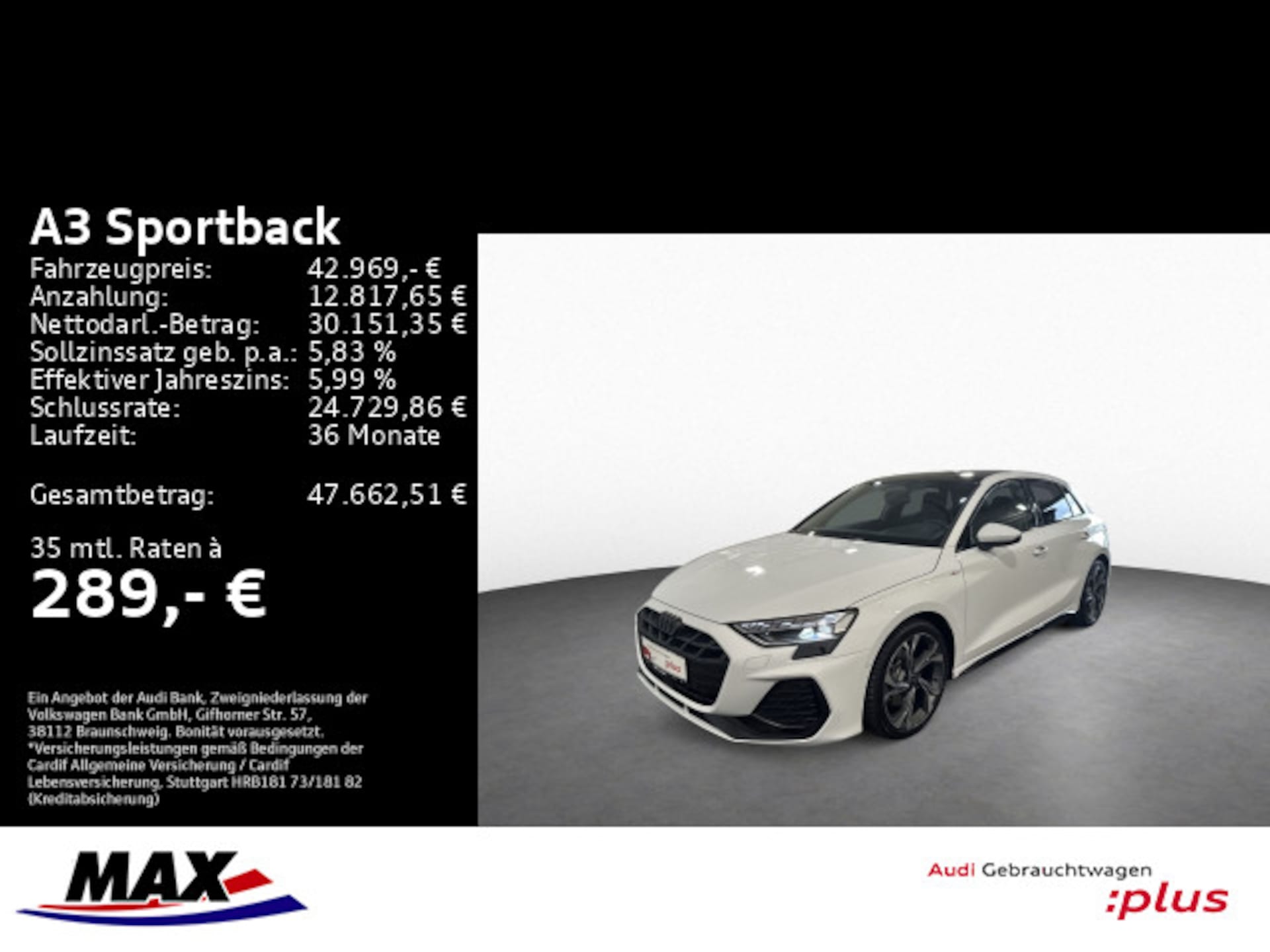Audi A3 Sportback S line