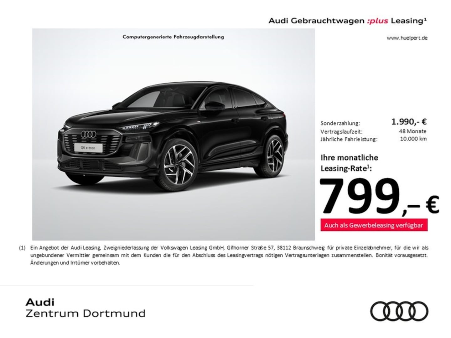 Bild über Audi Q6 Sportback e-tron S line business e-tron performance 225 kW - für weitere Informationen kontaktieren Sie den Audi Partner